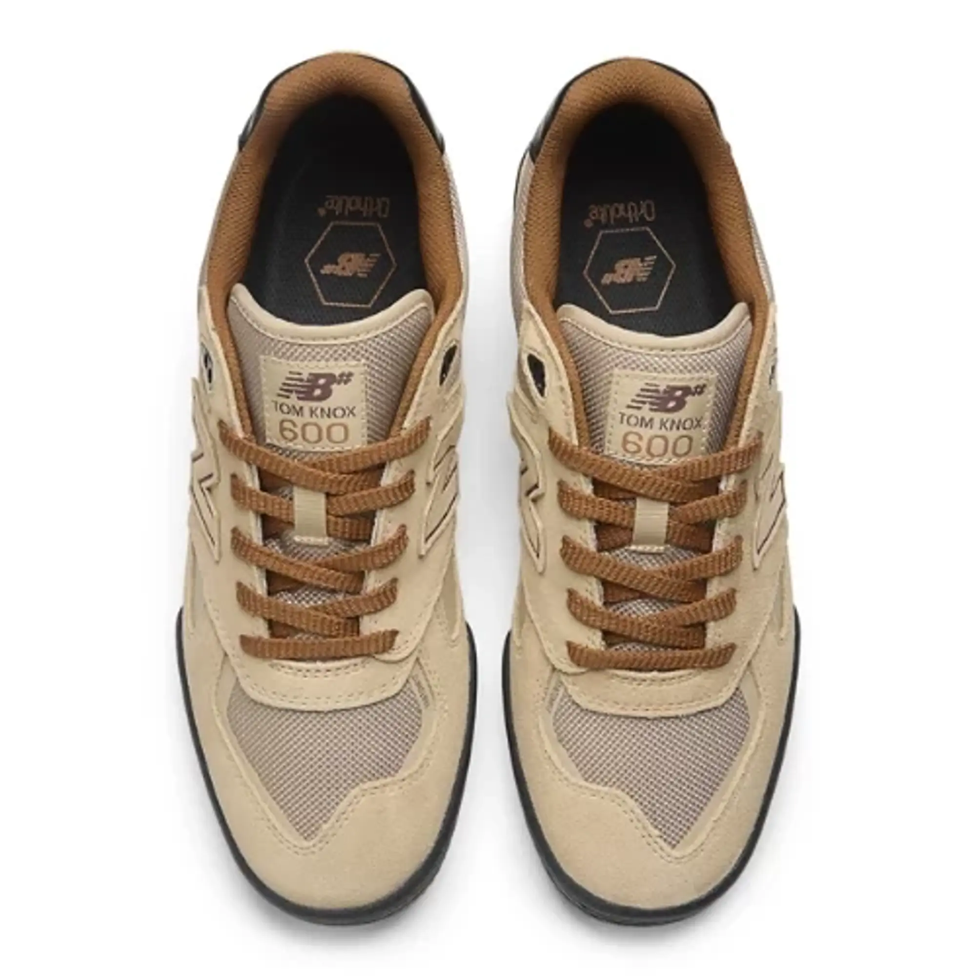 New Balance Men's NB Numeric Tom Knox 600 in Beige/Black Suede/Mesh