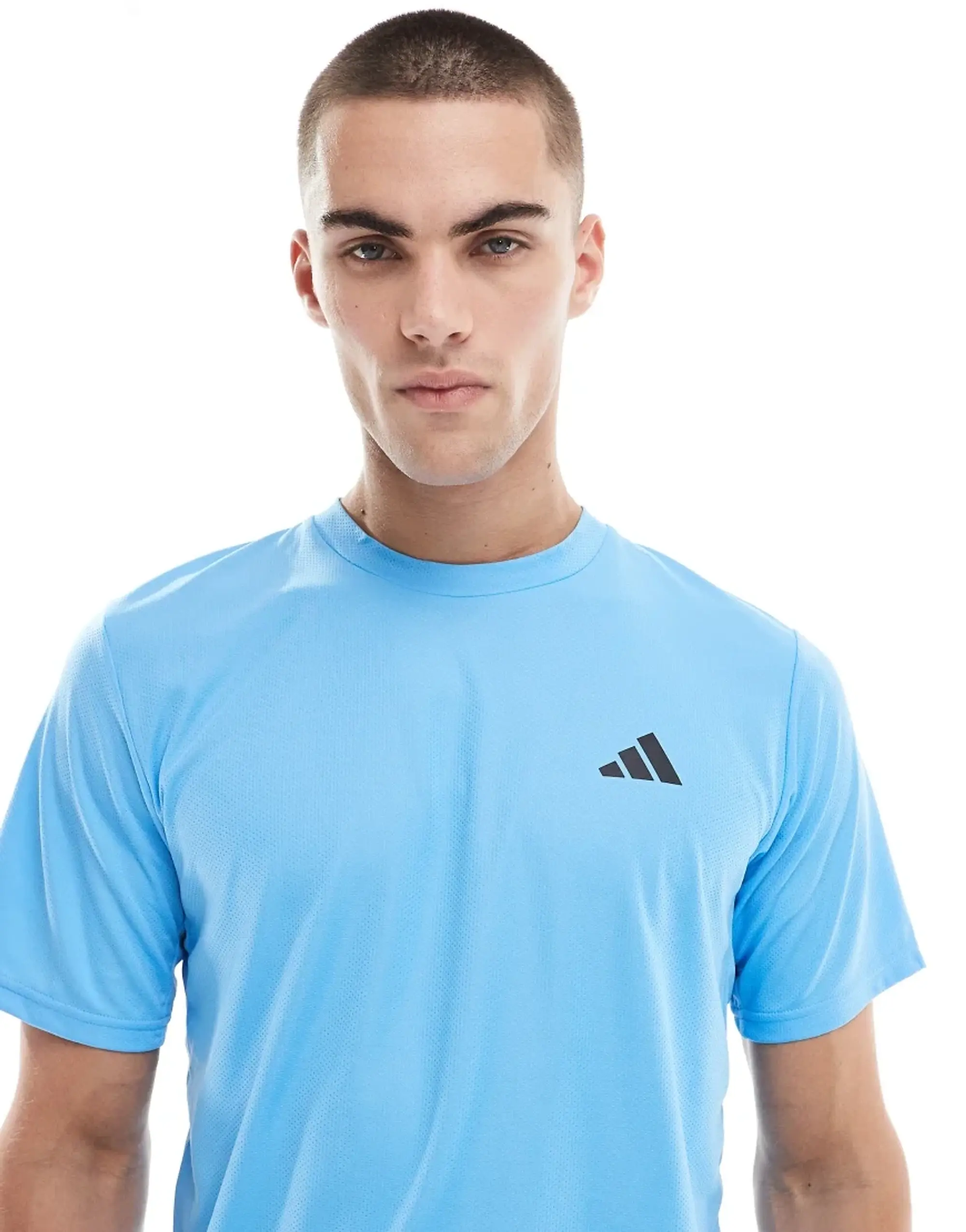 adidas Train Essentials Stretch Short Sleeve T-Shirt - Blue - Size 2XL - Blue