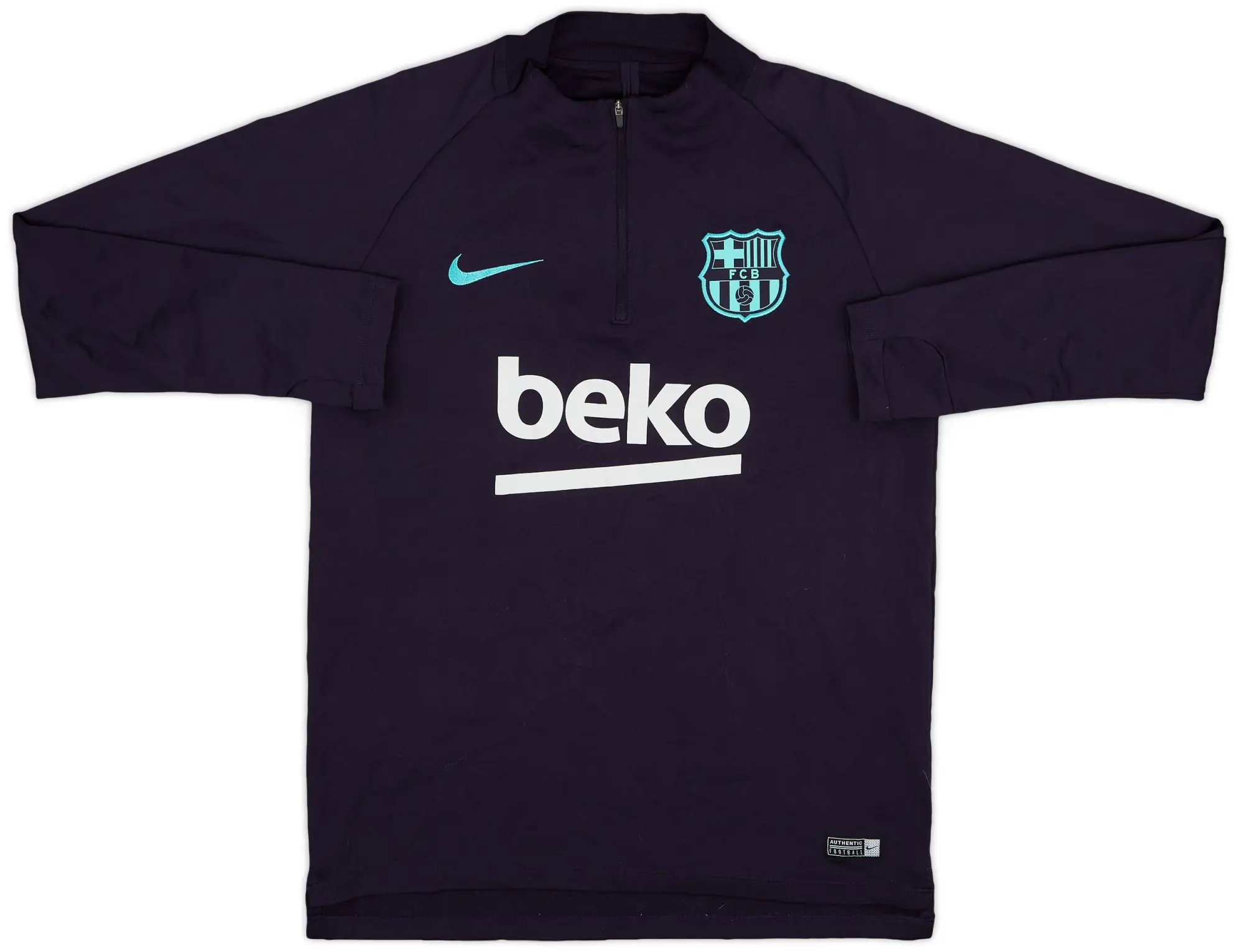 2018-19 Barcelona Nike 1/4 Zip Drill Top - 9/10 - (M)