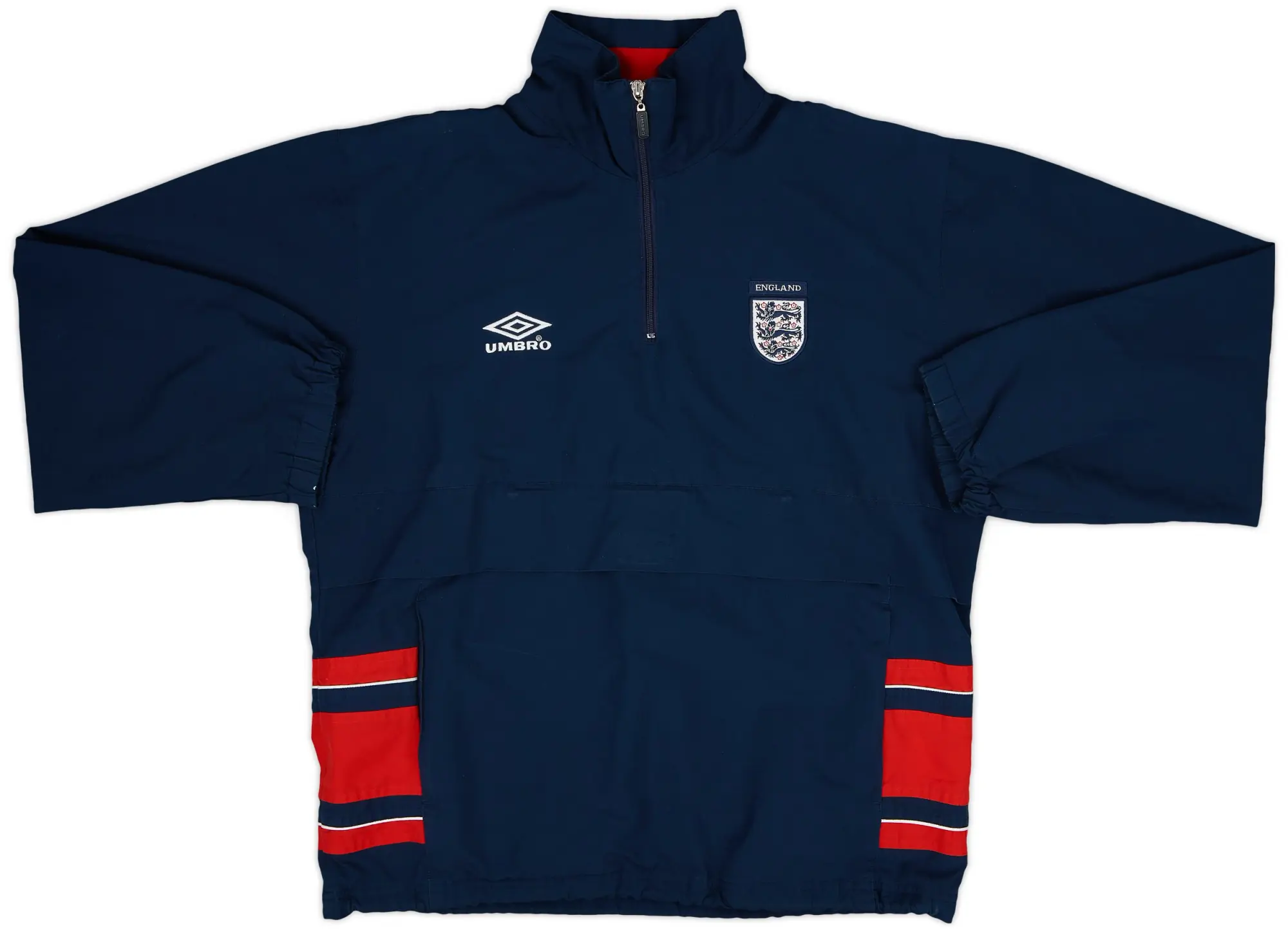 2000-02 England Umbro 1/4 Zip Drill Top - 8/10 - (L)