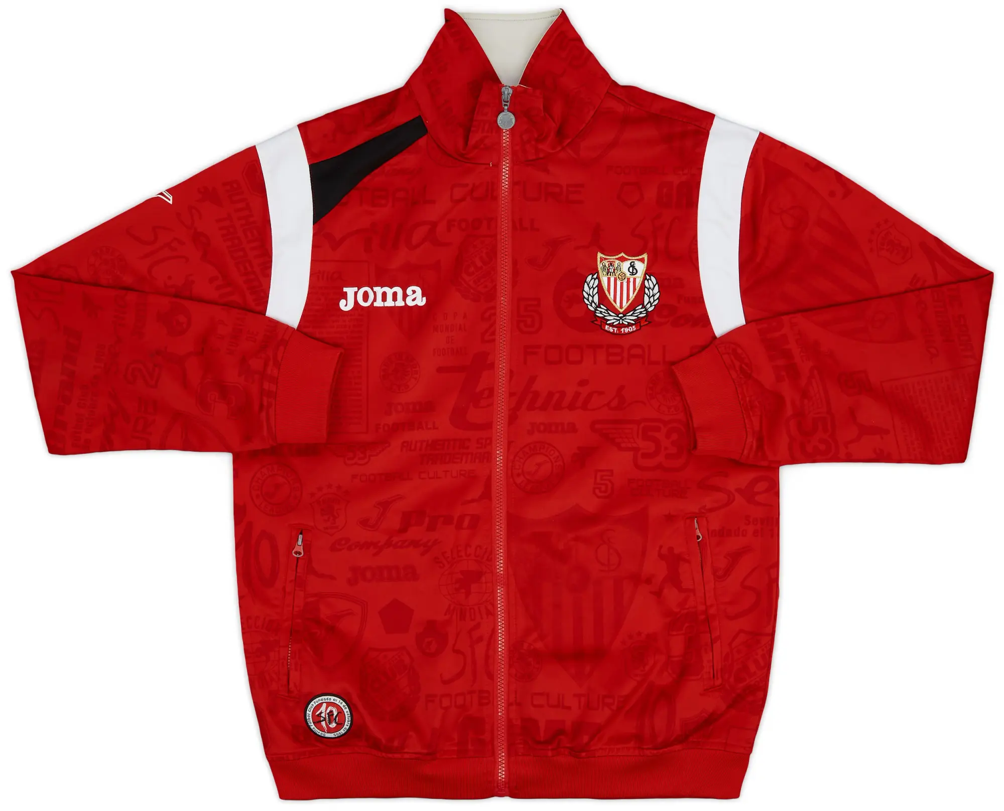 2005-06 Sevilla Joma Centenary Track Jacket - 9/10 - (S)