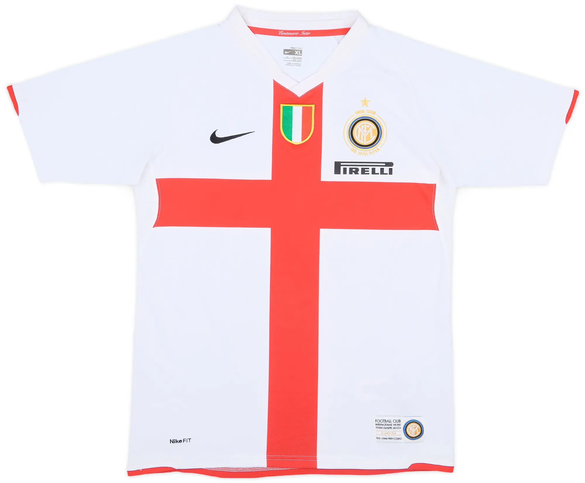 Nike 2007-08 Inter Milan Centenary Away Shirt - 8/10 - (XL.Boys)