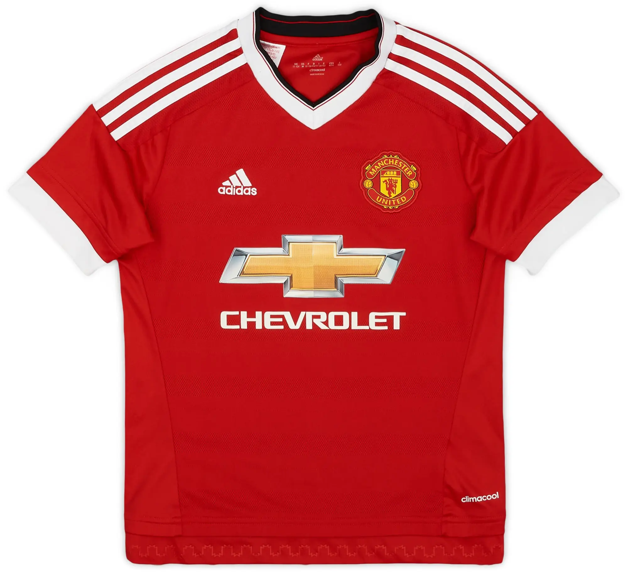 adidas 2015-16 Manchester United Home Shirt - 8/10 - (M.Boys)