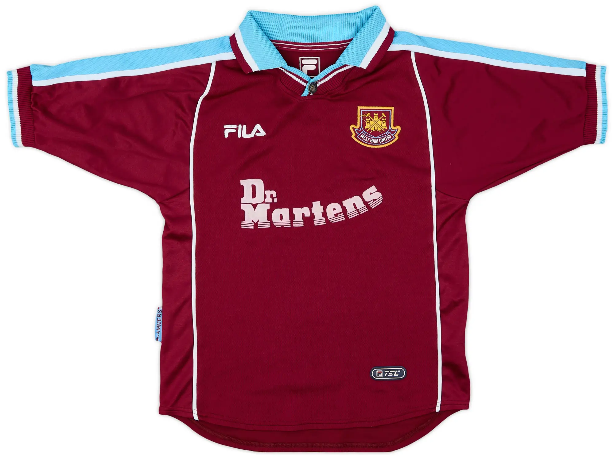 Fila 1999-01 West Ham Home Shirt - 7/10 - (L.Boys)