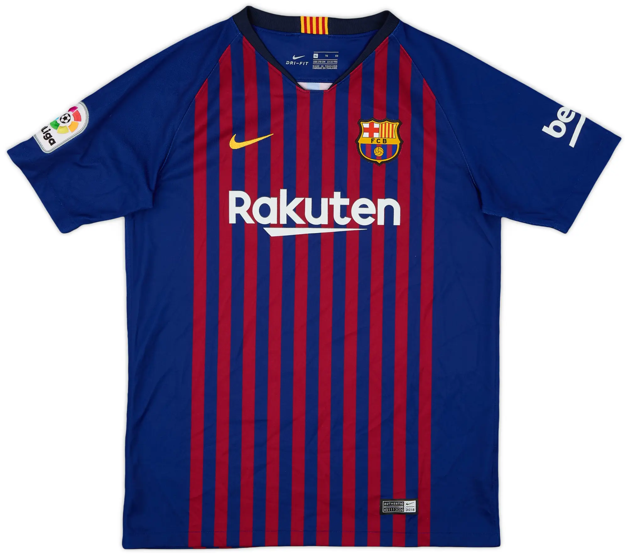 Nike 2018-19 Barcelona Home Shirt - 9/10 - (XL.Boys)