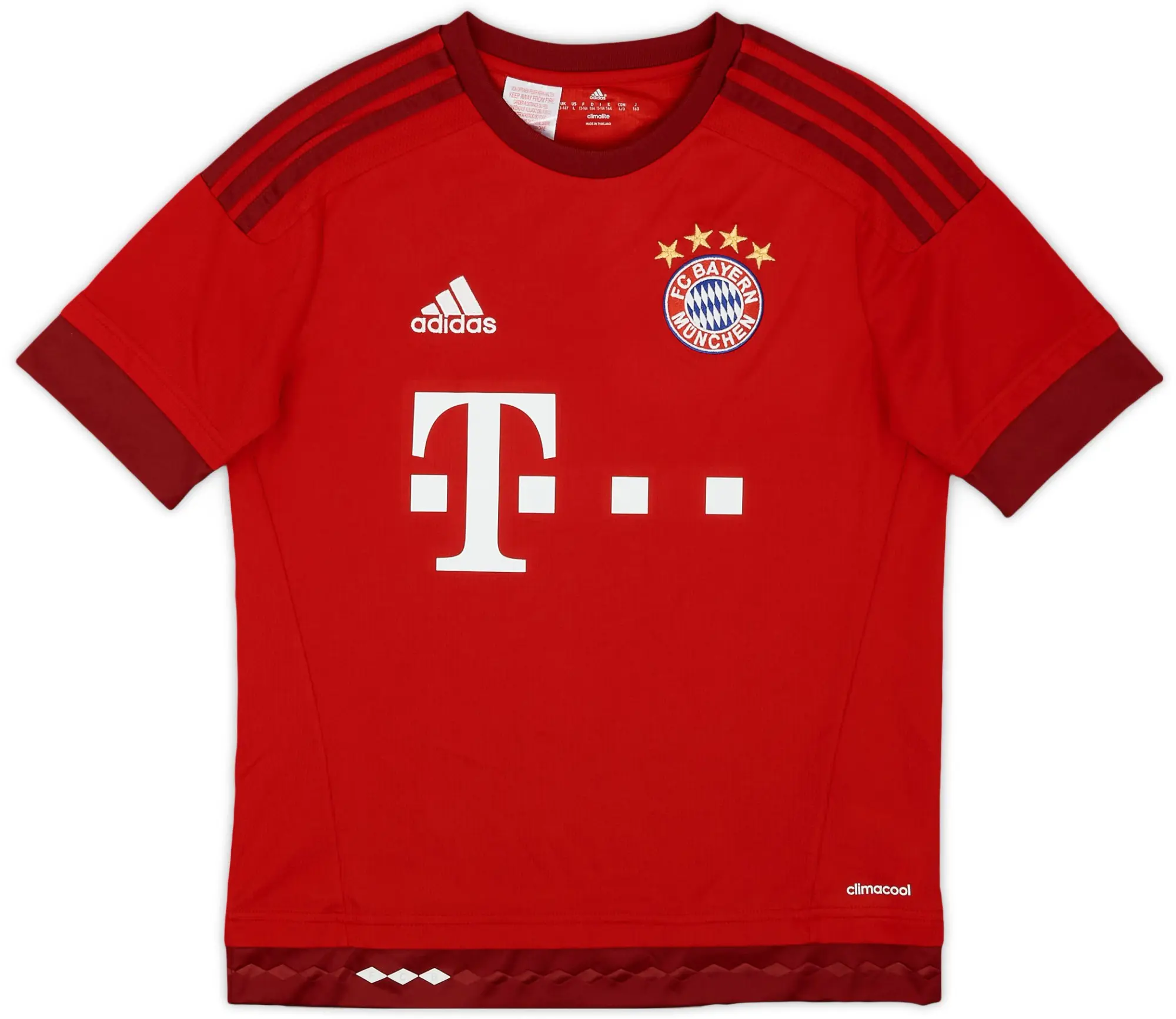 adidas 2015-16 Bayern Munich Home Shirt - 9/10 - (L.Boys)