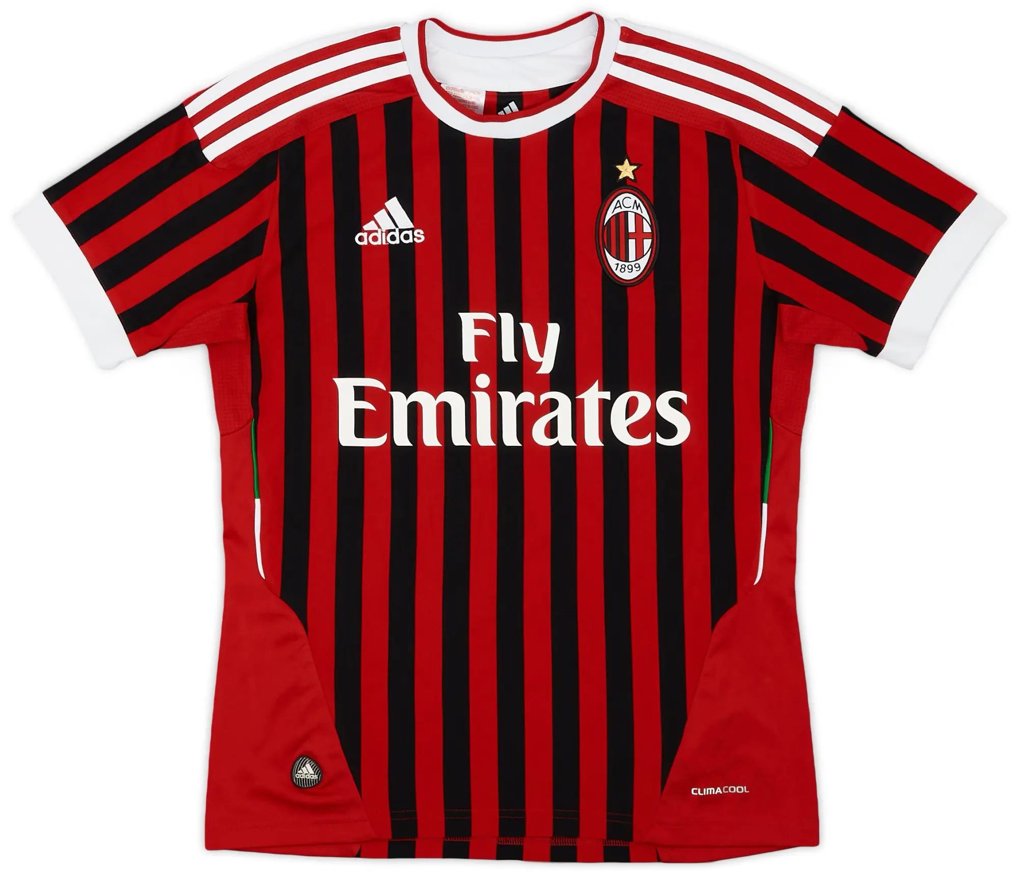 adidas 2011-12 AC Milan Home Shirt - 9/10 - (L.Boys)