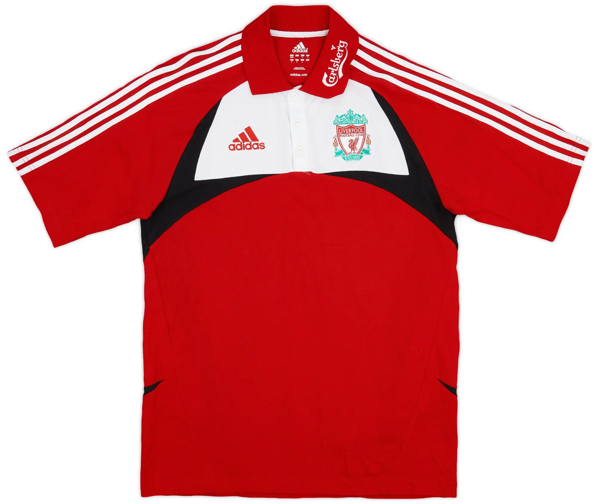 2007-08 Liverpool adidas Polo Shirt - 9/10 - (M)