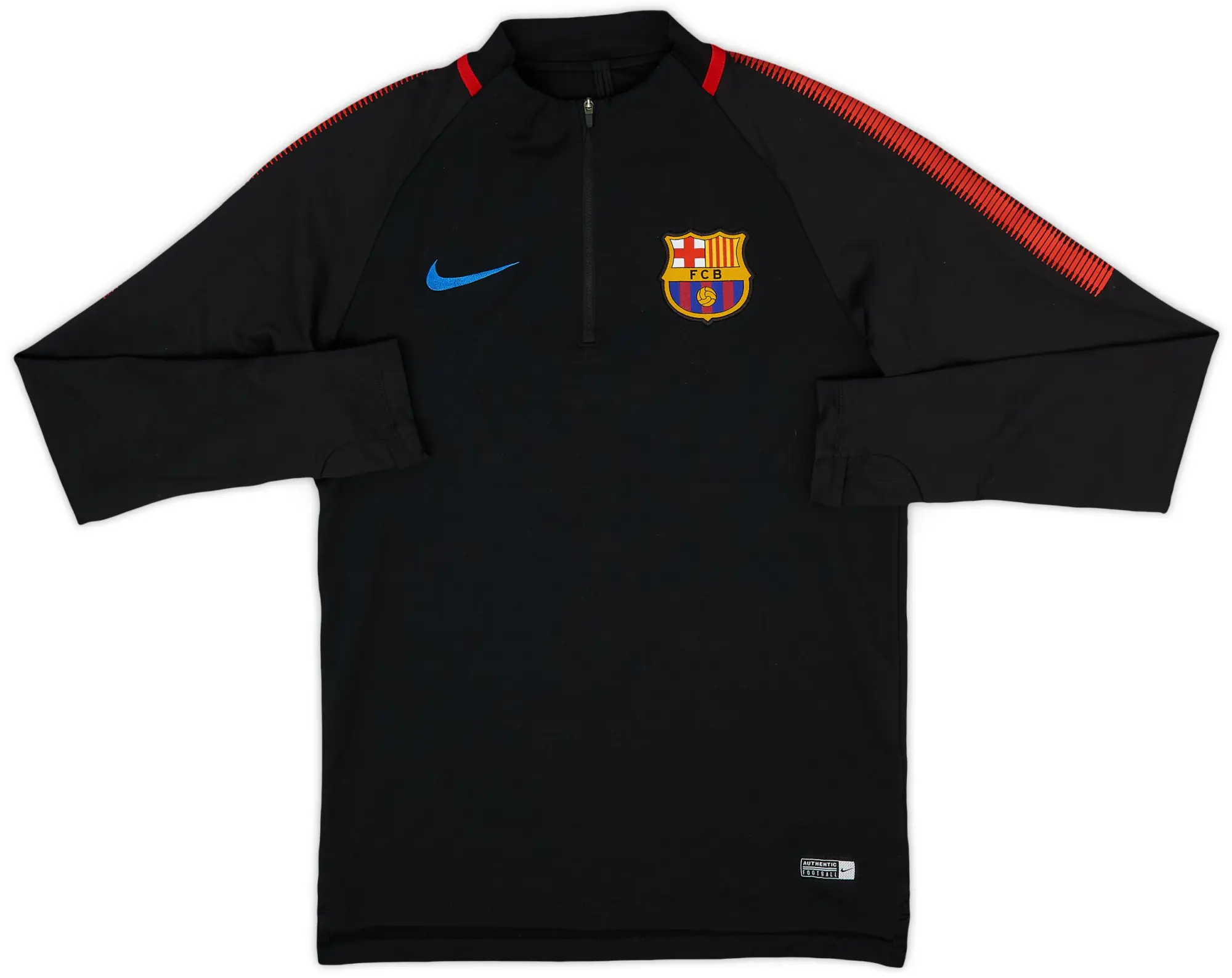 2017-18 Barcelona Nike 1/4 Zip Drill Top - 9/10 - (S)