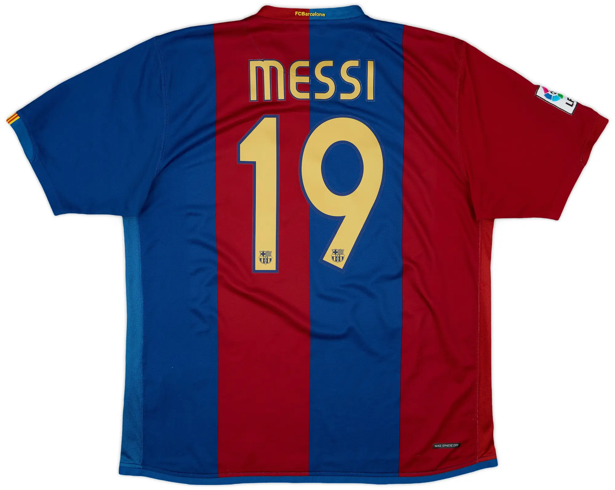 Nike 2006-07 Barcelona Home Shirt Messi #19 - 7/10 - (XL)