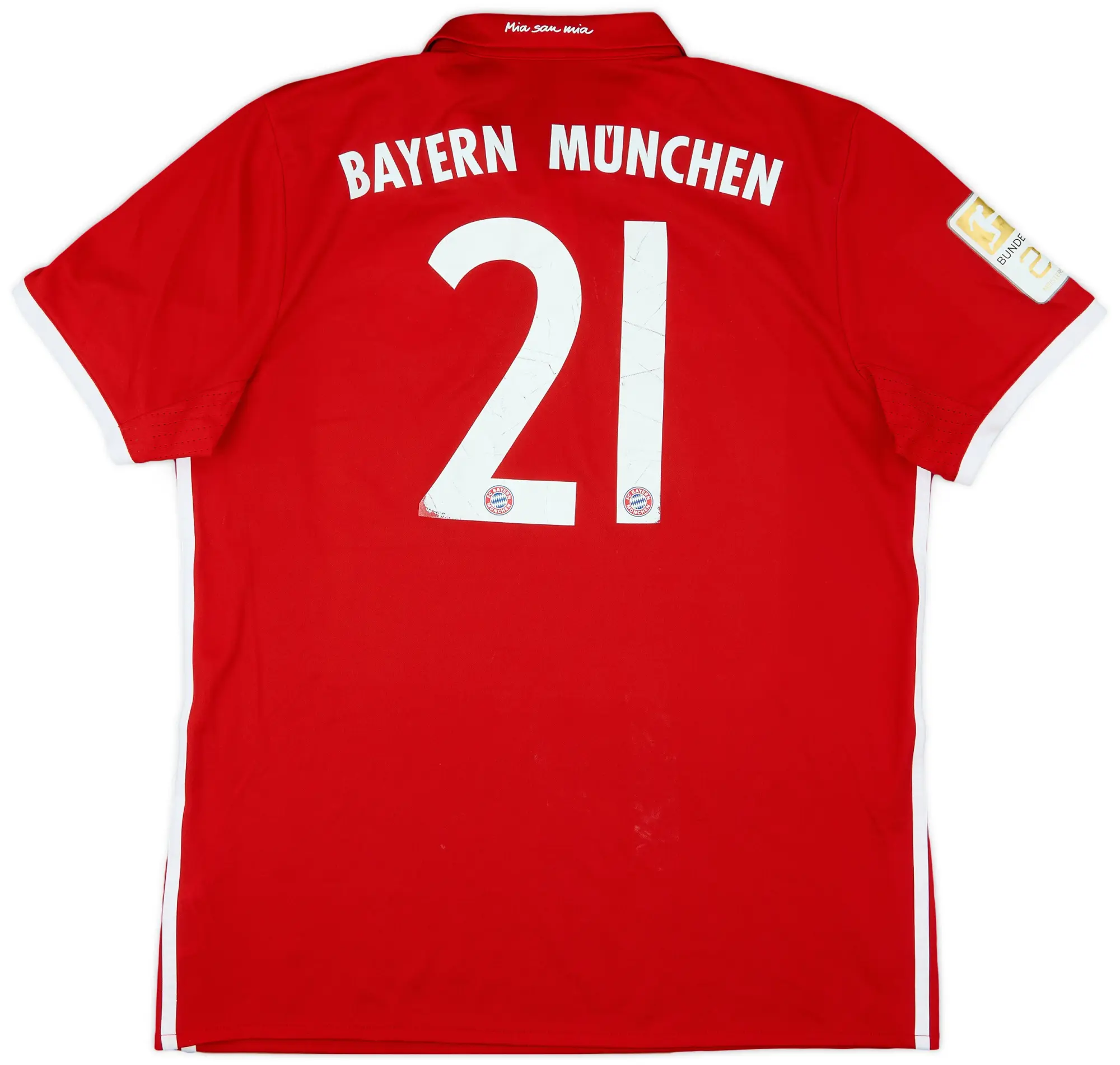 adidas 2016-17 Bayern Munich Home Shirt #21 - 6/10 - (L)