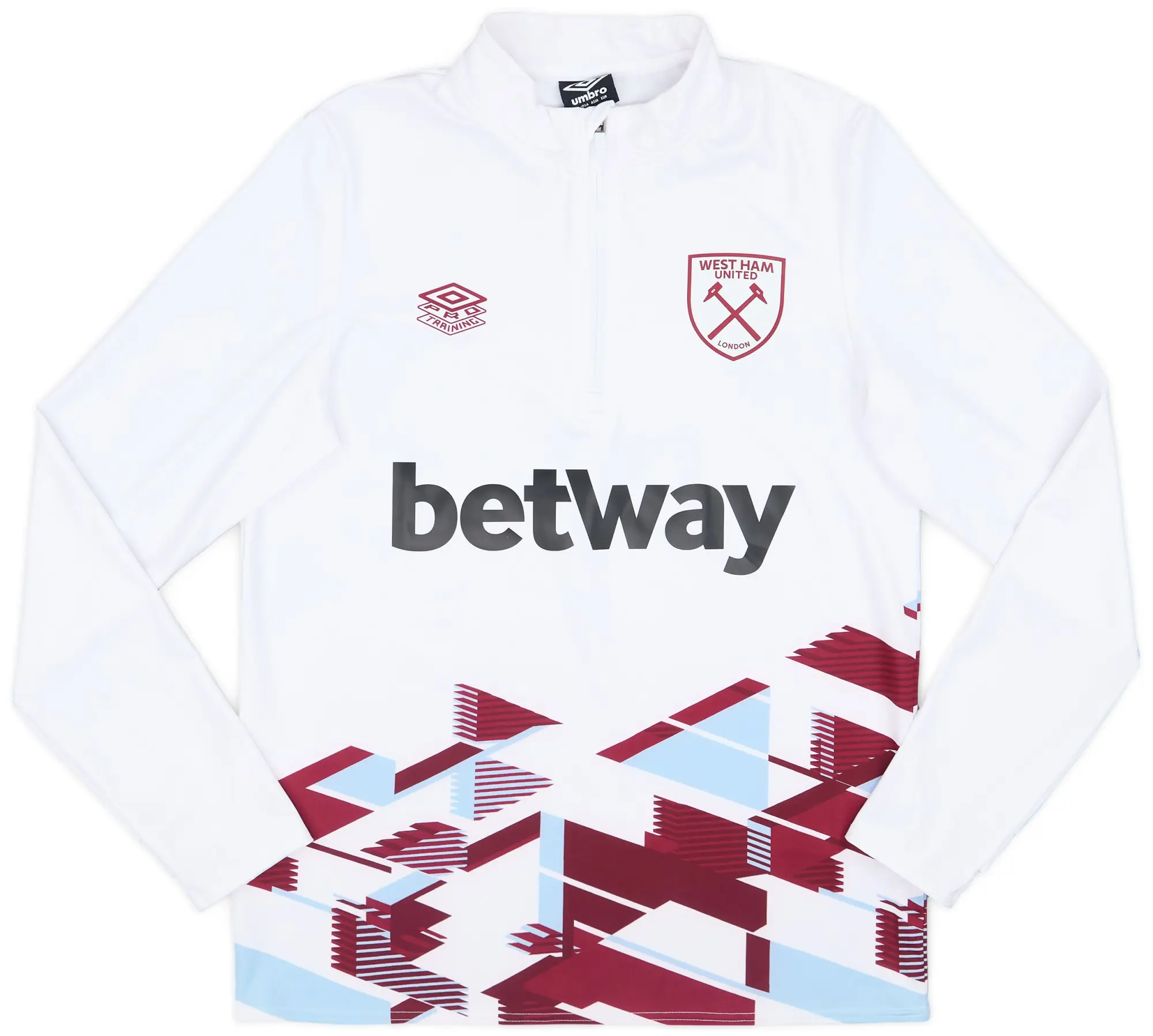 2023-24 West Ham Umbro 1/4 ZIp Training Top - 9/10 - (M)