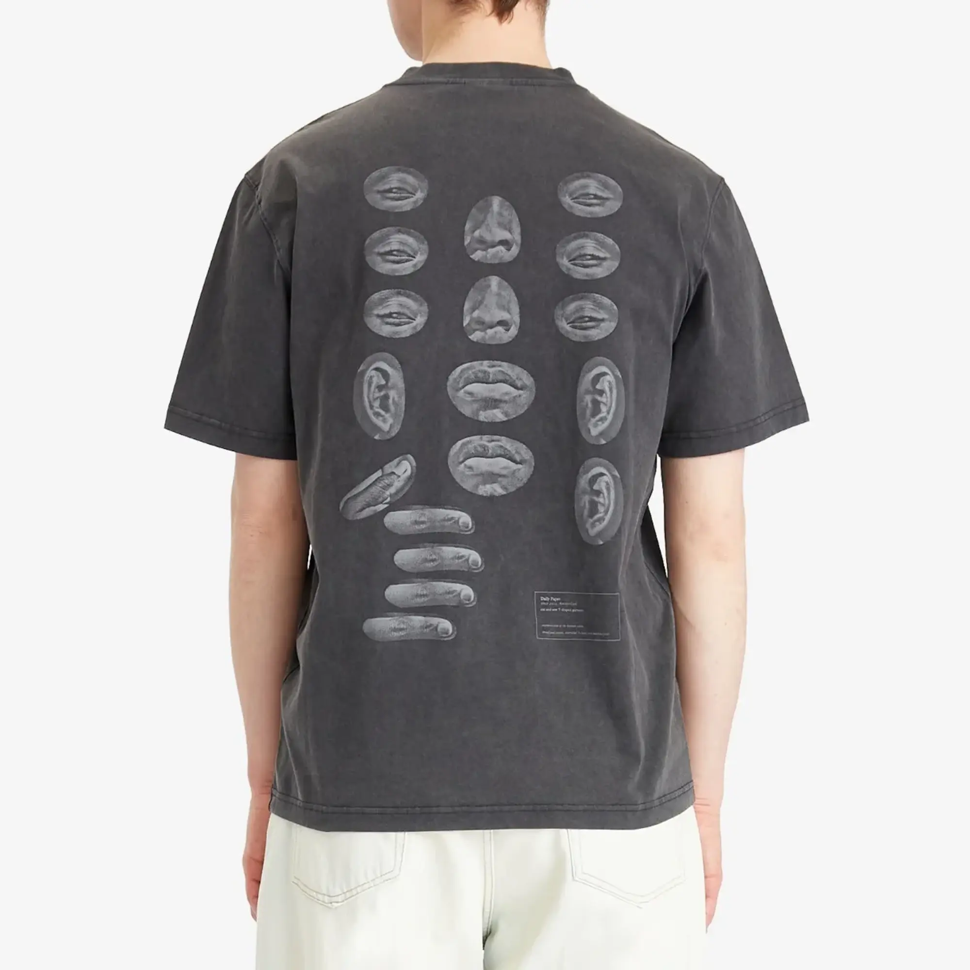 T-Shirt Daily Paper Senses T-Shirt Unisex Washed Black Xs