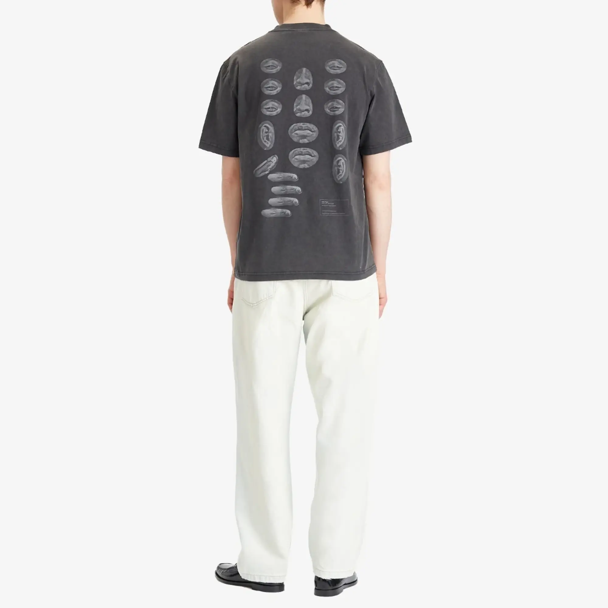 T-Shirt Daily Paper Senses T-Shirt Unisex Washed Black Xs