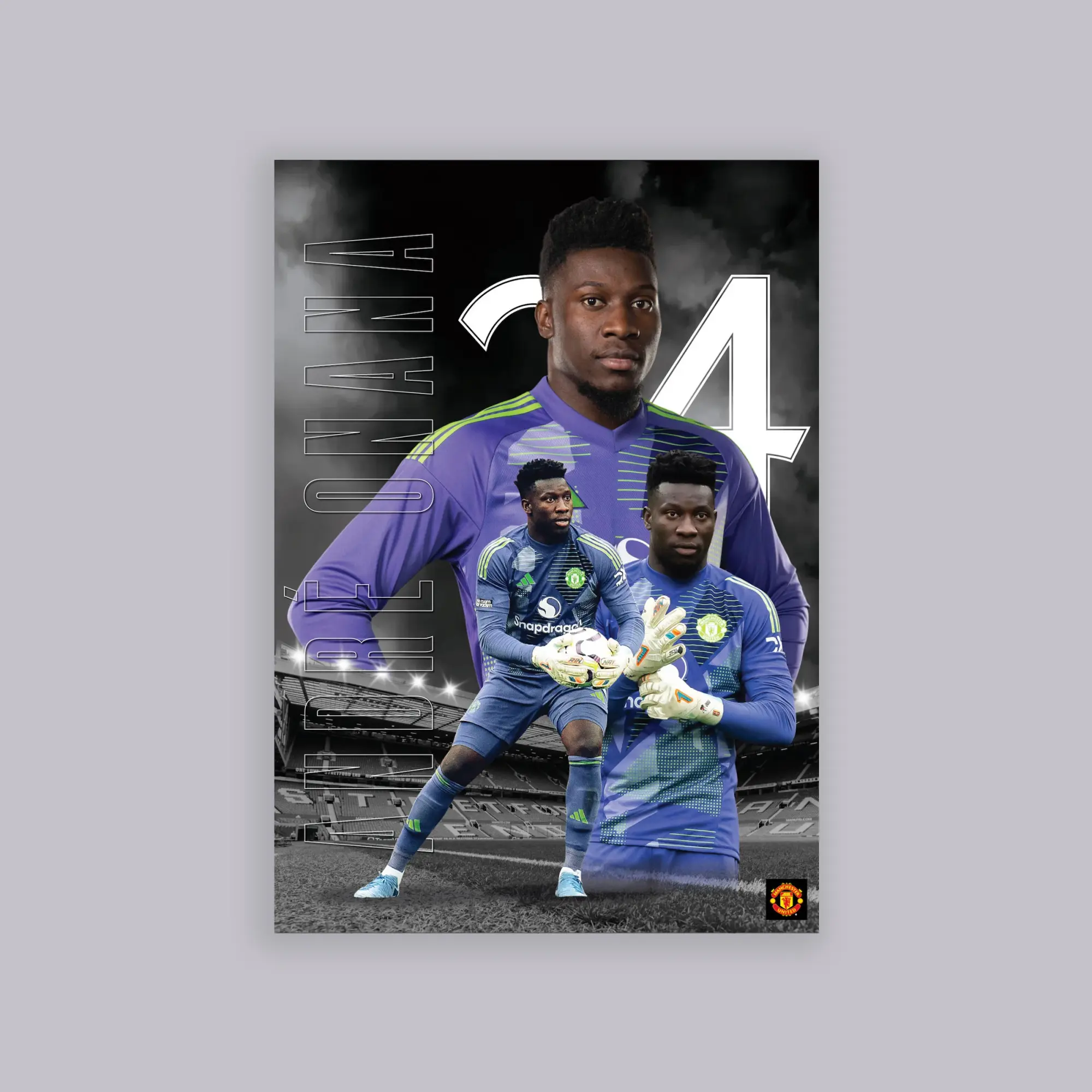 WUNDUR Manchester United Onana Core Photo A2 Poster Black