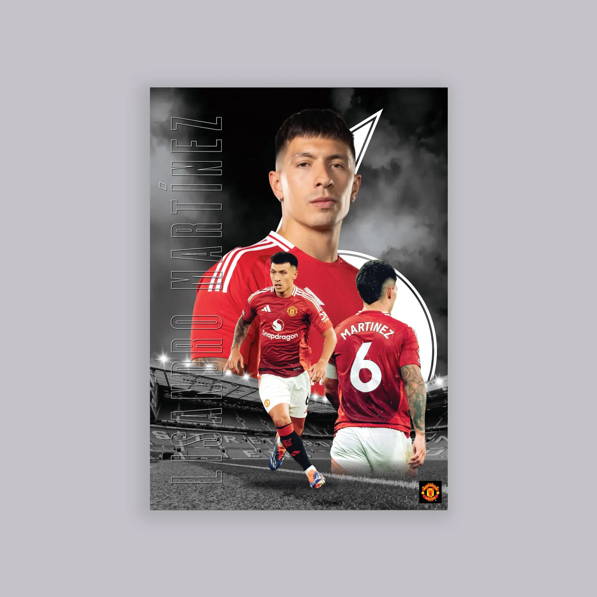 WUNDUR Manchester United Martinez Core Photo A2 Poster Black