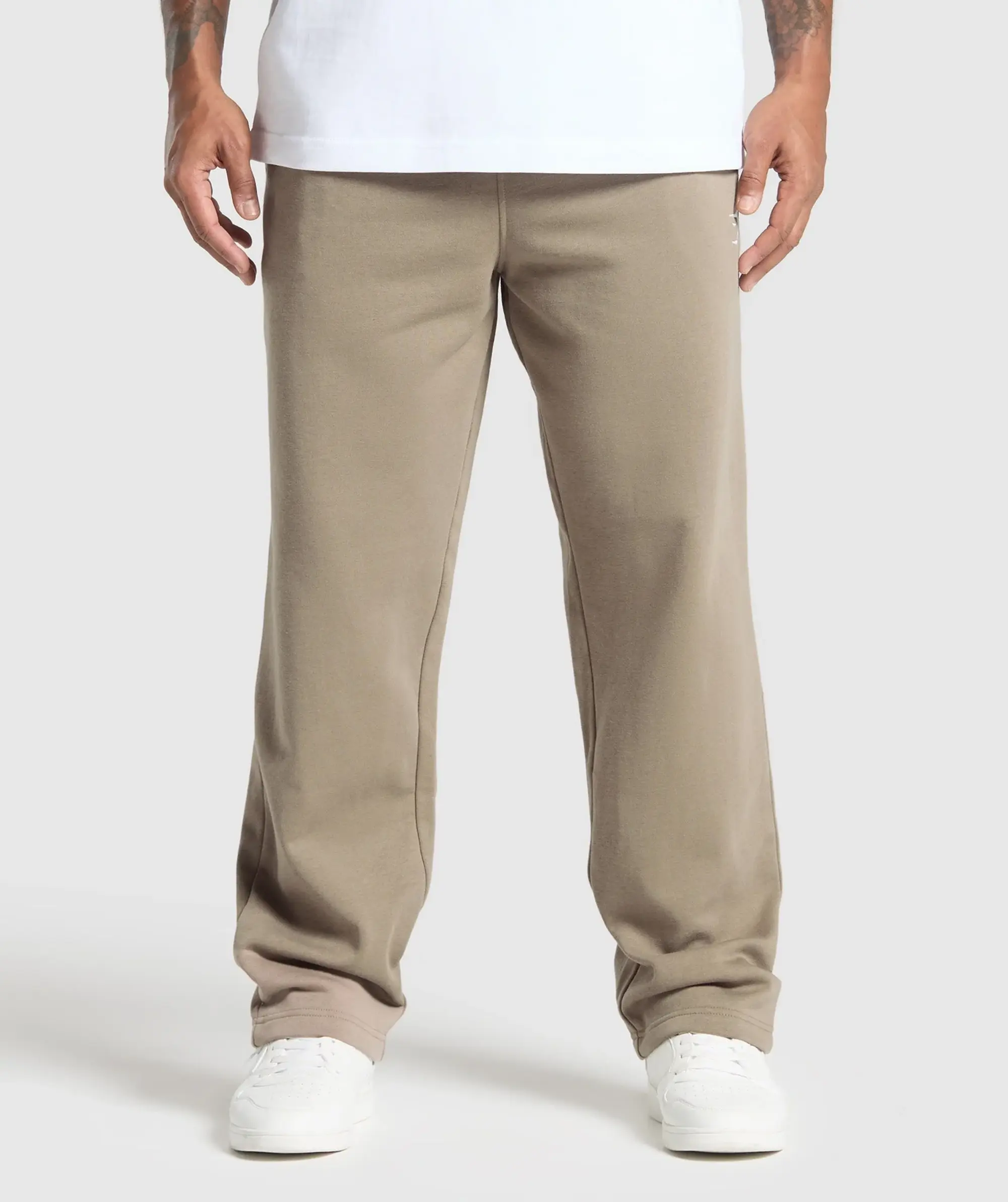 Gymshark Crest Straight Leg Joggers - Lifestyle Brown