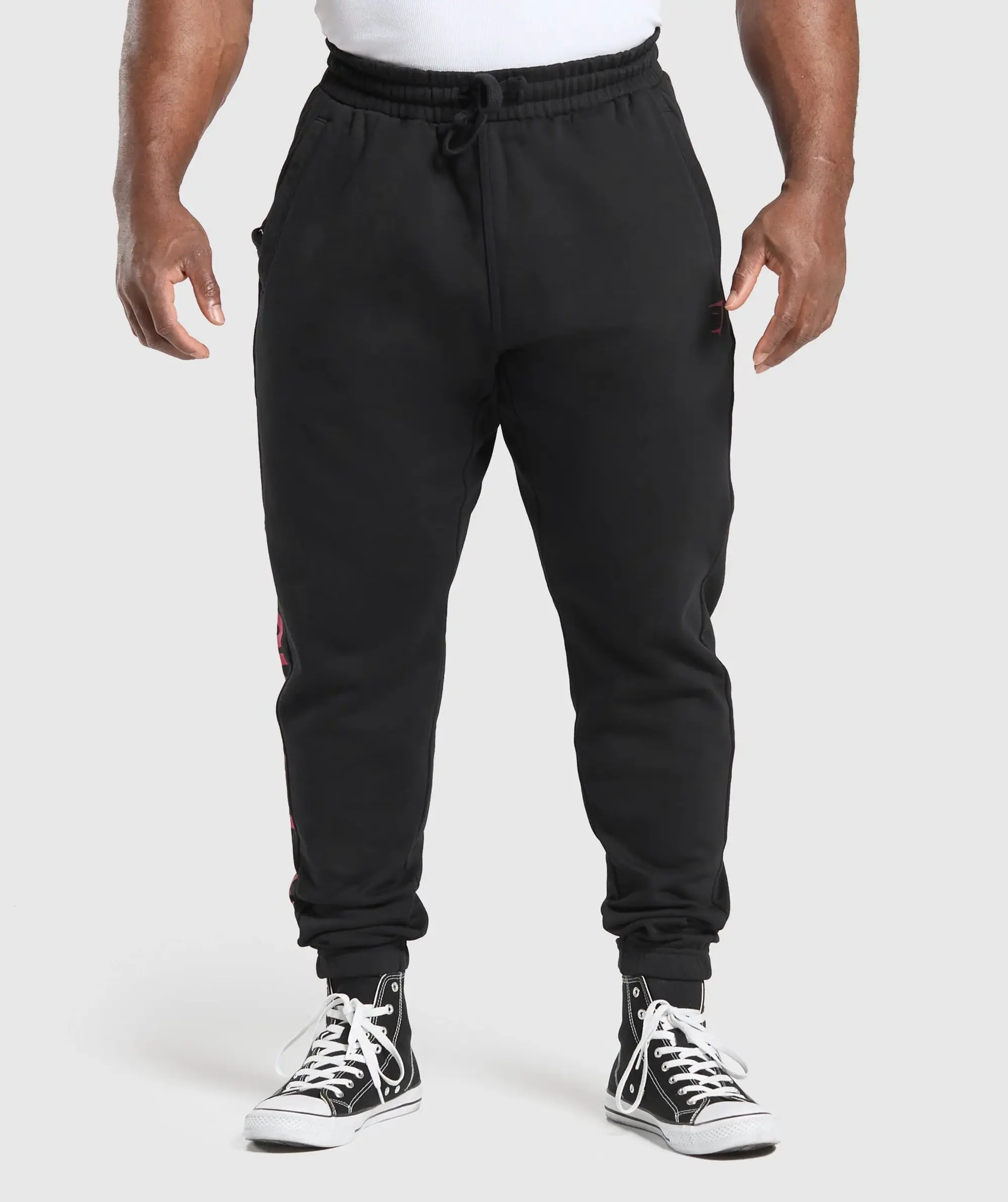 Gymshark Power Joggers - Black/Conditioning Red