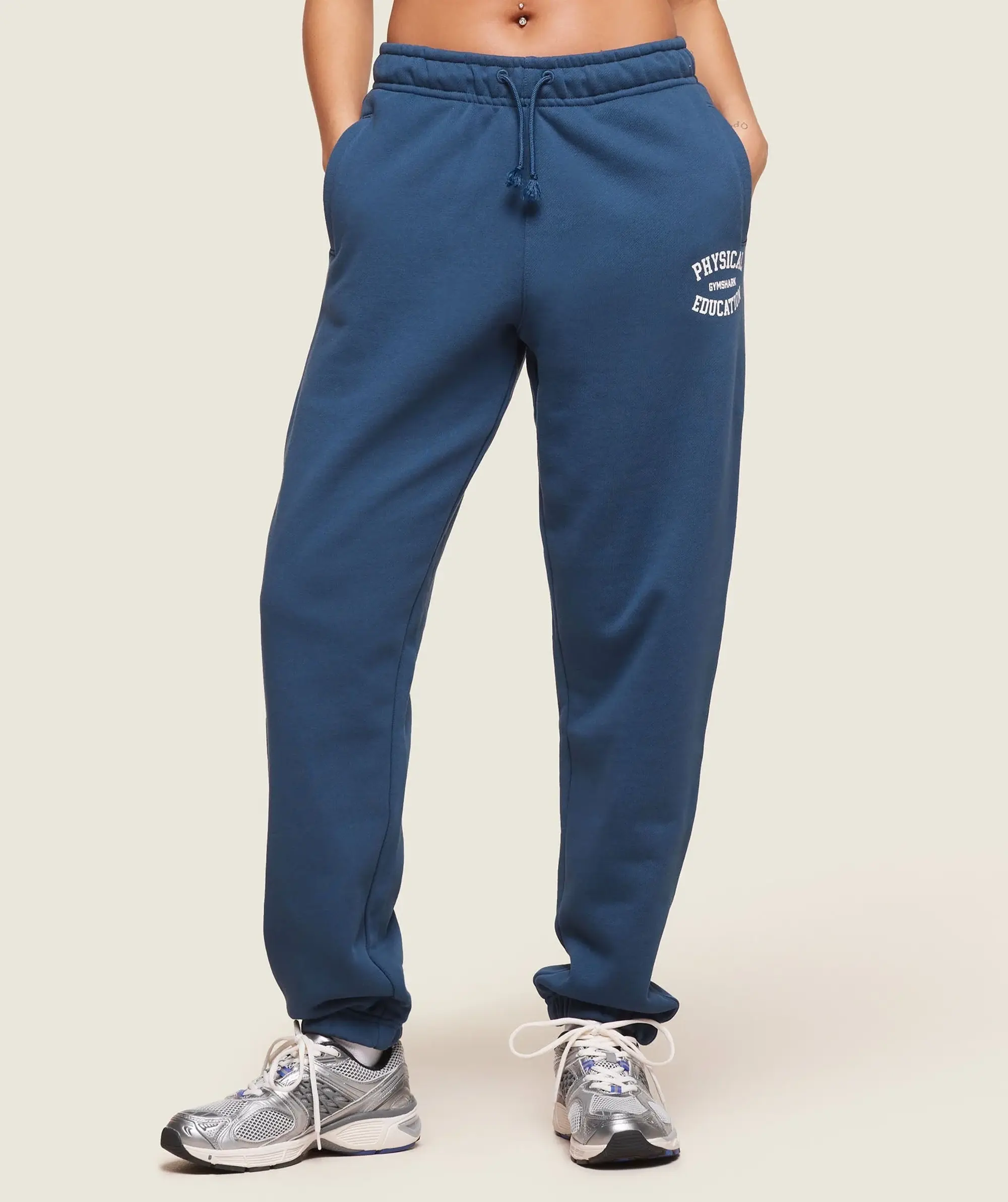 Gymshark Phys Ed Graphic Sweatpants - Soft Blue