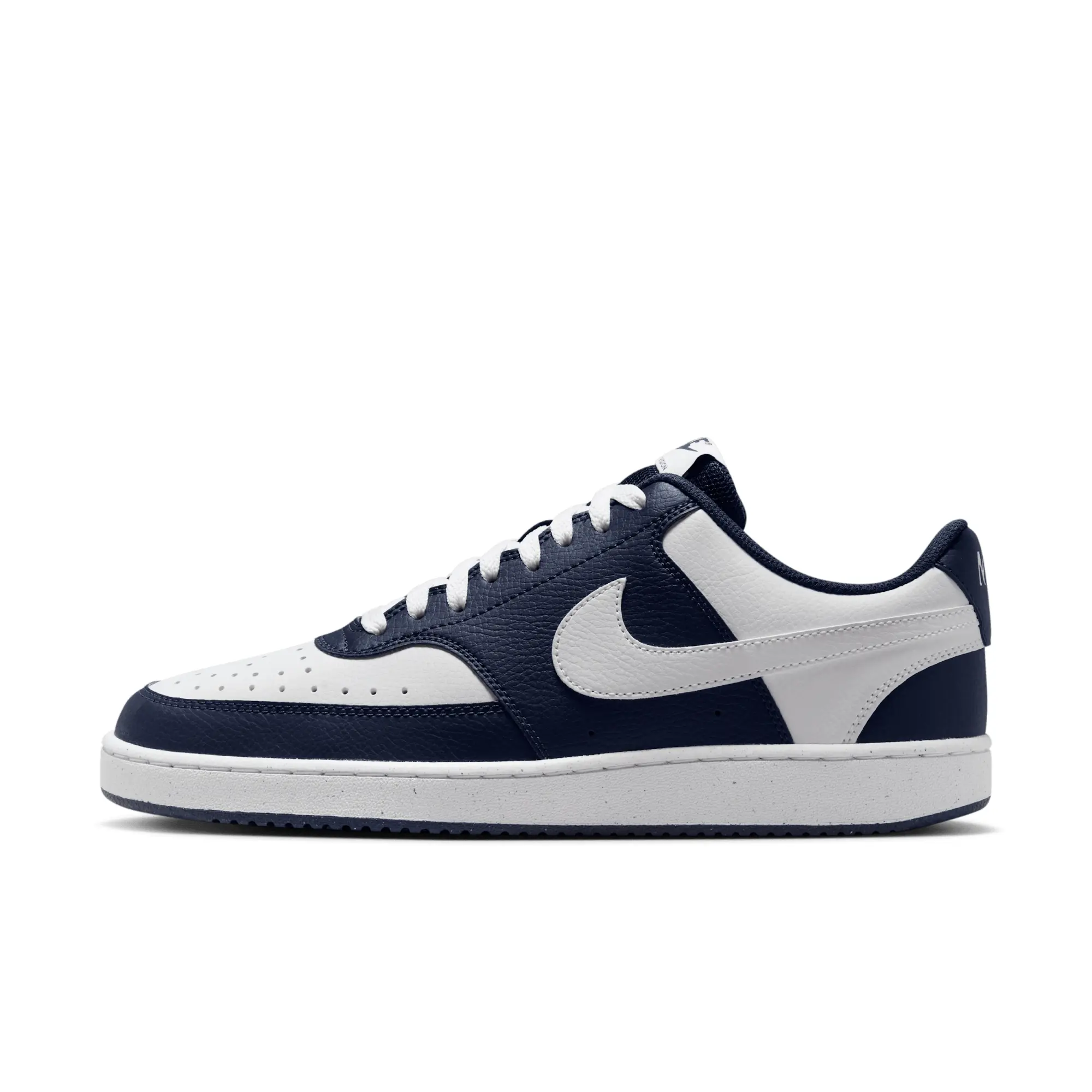 Nike court vision trainers in white & navy