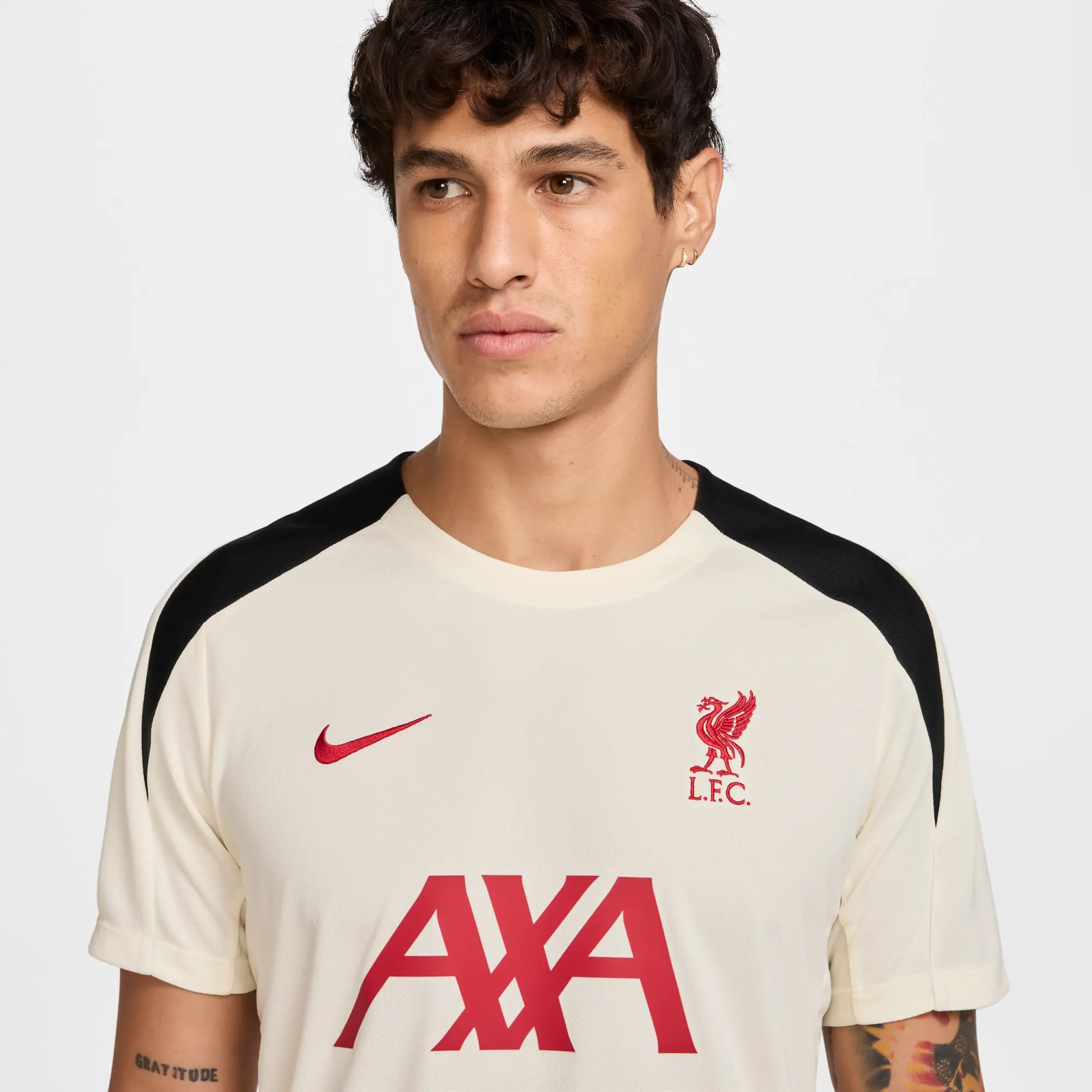 Liverpool F.C. Strike Special Edition Men's Nike Dri-FIT Football Short-Sleeve Knit Top - White - Polyester