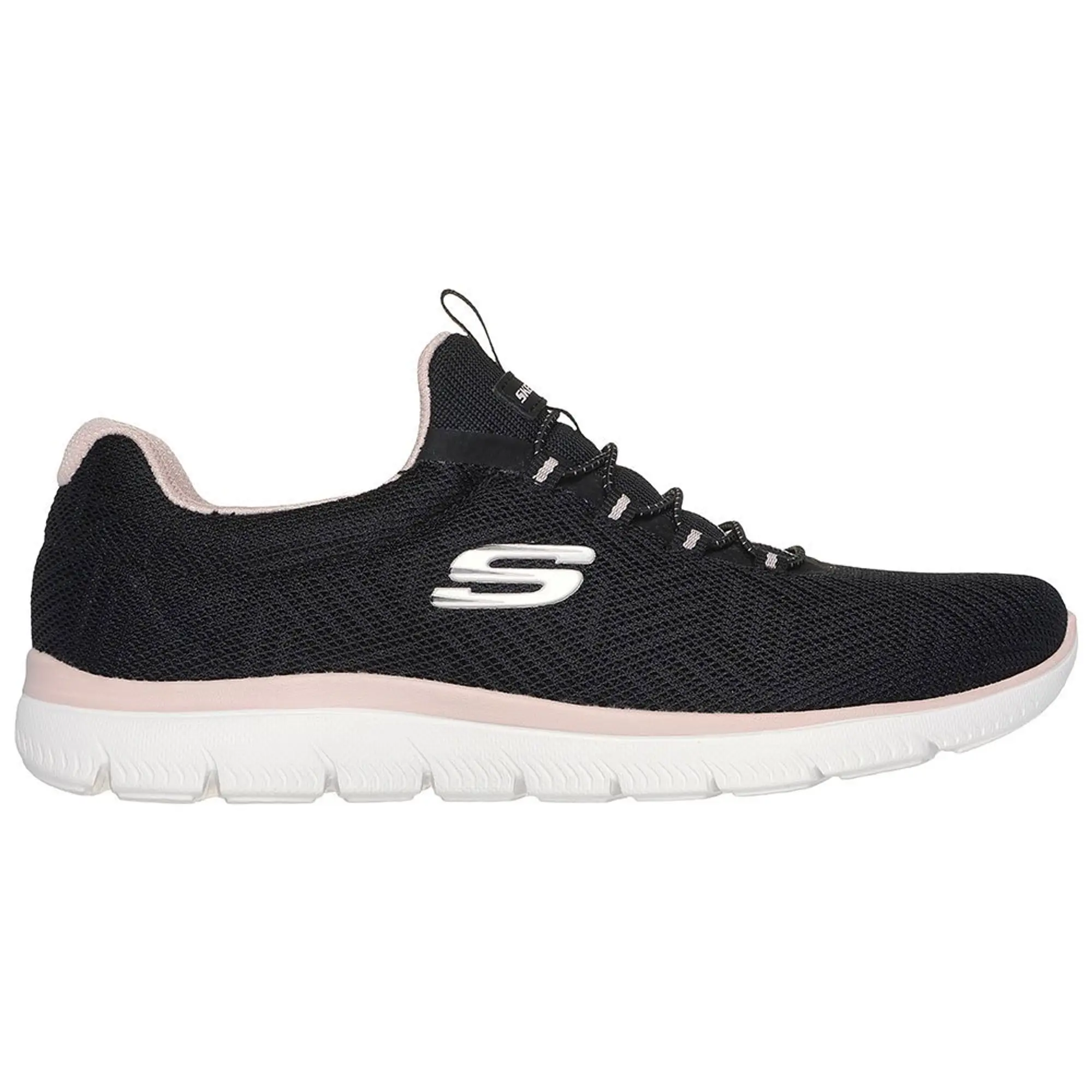 Skechers Women's Summits - Artistry Chic Sneaker in Black/Pink