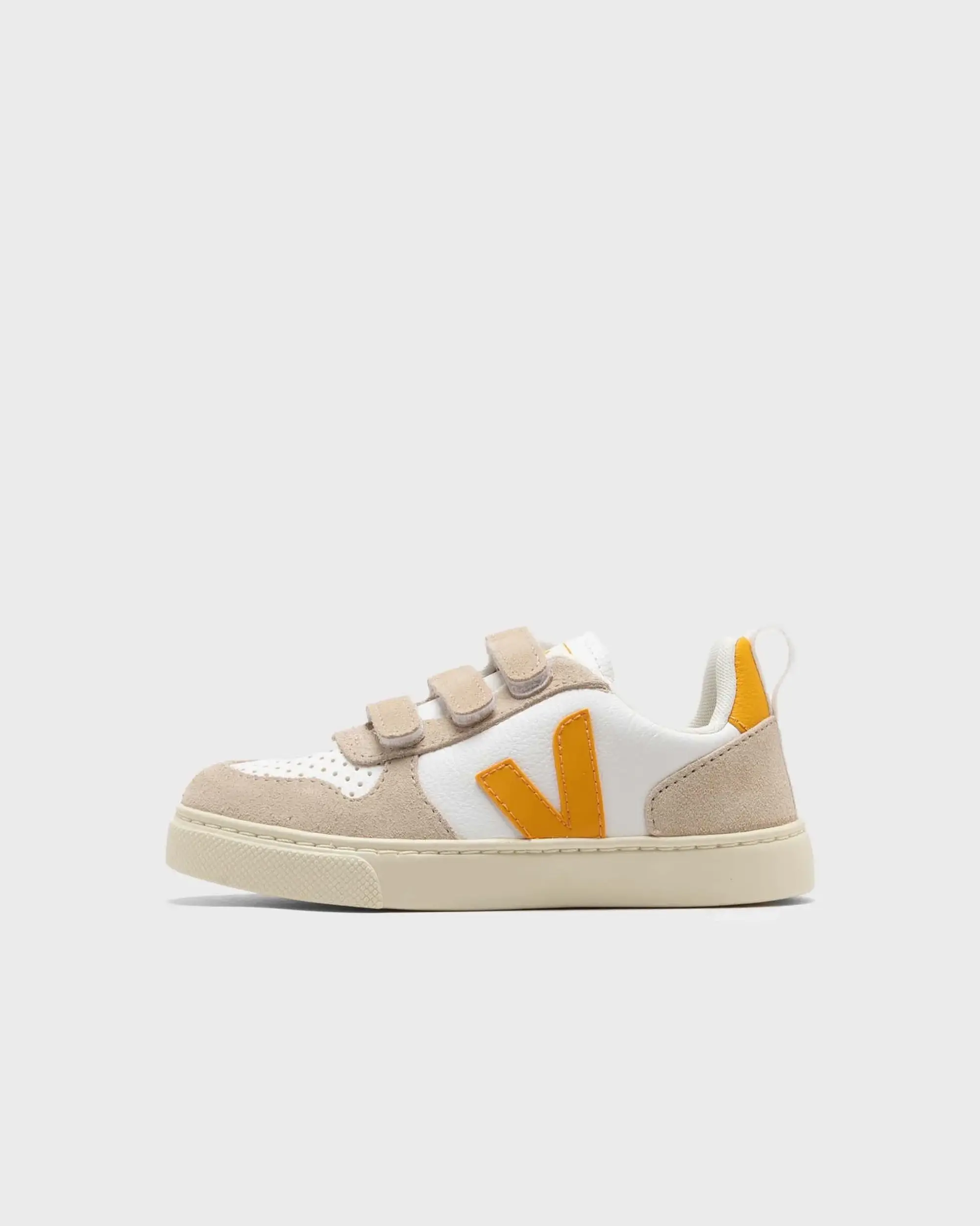 Veja Small V-10 CHROMEFREE LEATHER EXTRA-WHITE_OURO