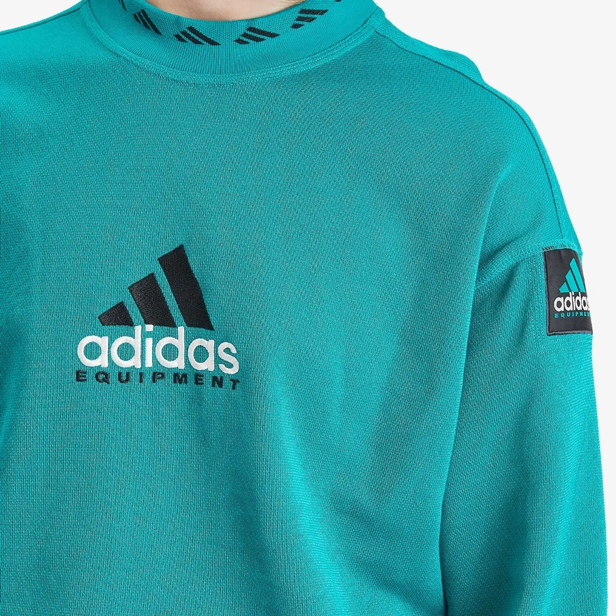 Adidas Equipment Reflective Crew Neck Sweatshirt Green/ Equipment Green L