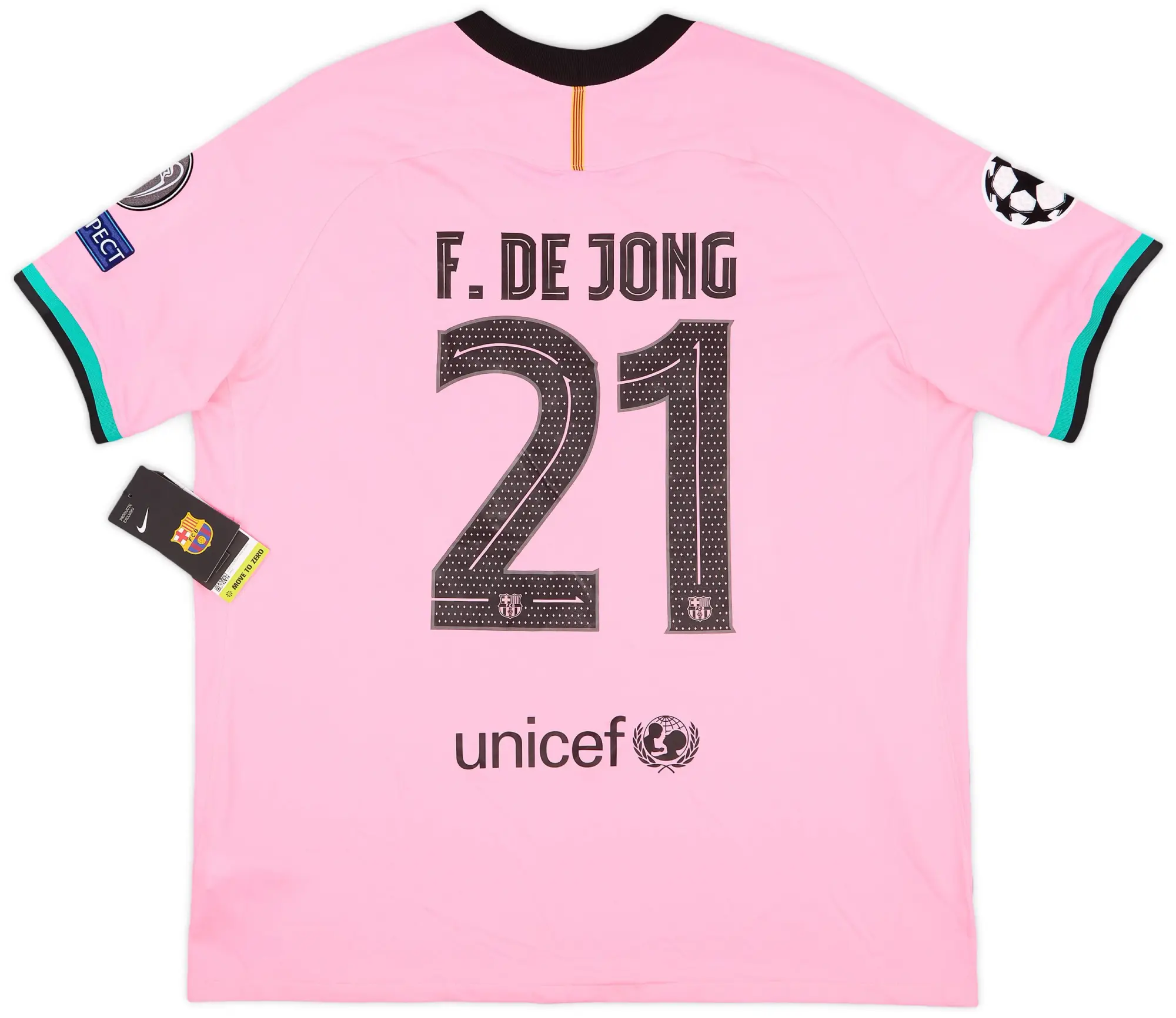 Nike 2020-21 Barcelona Third Shirt De Jong #21 (XXL)