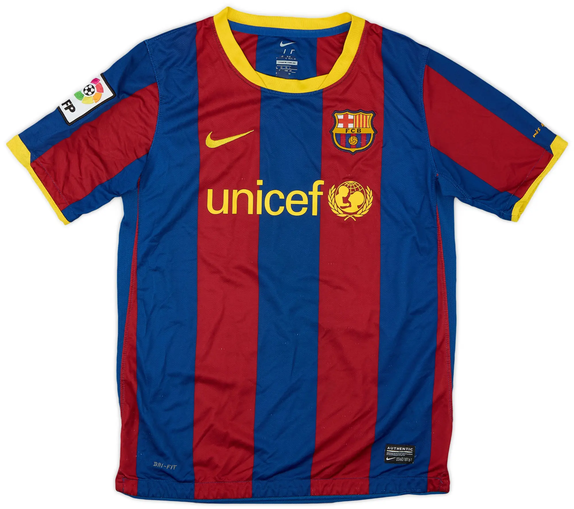 Nike 2010-11 Barcelona Home Shirt - 6/10 - (L.Boys)