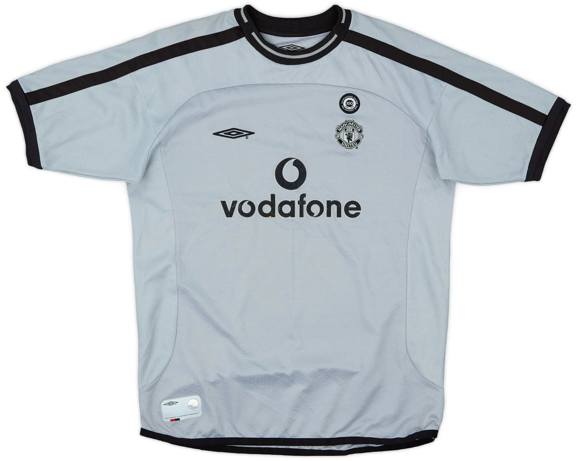 Umbro 2001-02 Manchester United Centenary GK S/S Shirt - 7/10 - (L.Boys)