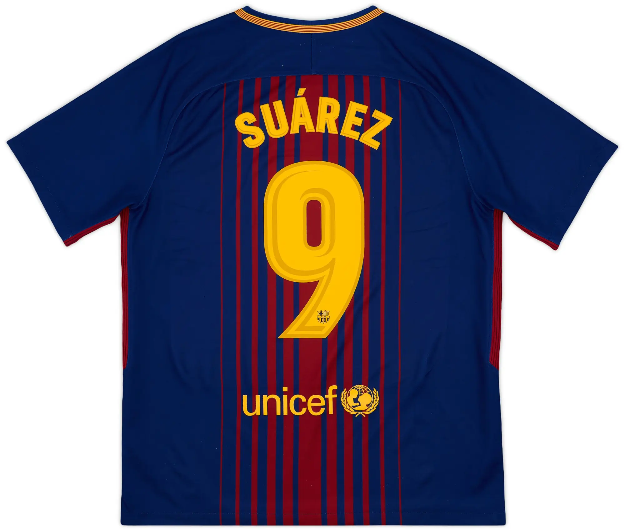 Nike 2017-18 Barcelona Home Shirt Suarez #9 - 8/10 - (L)