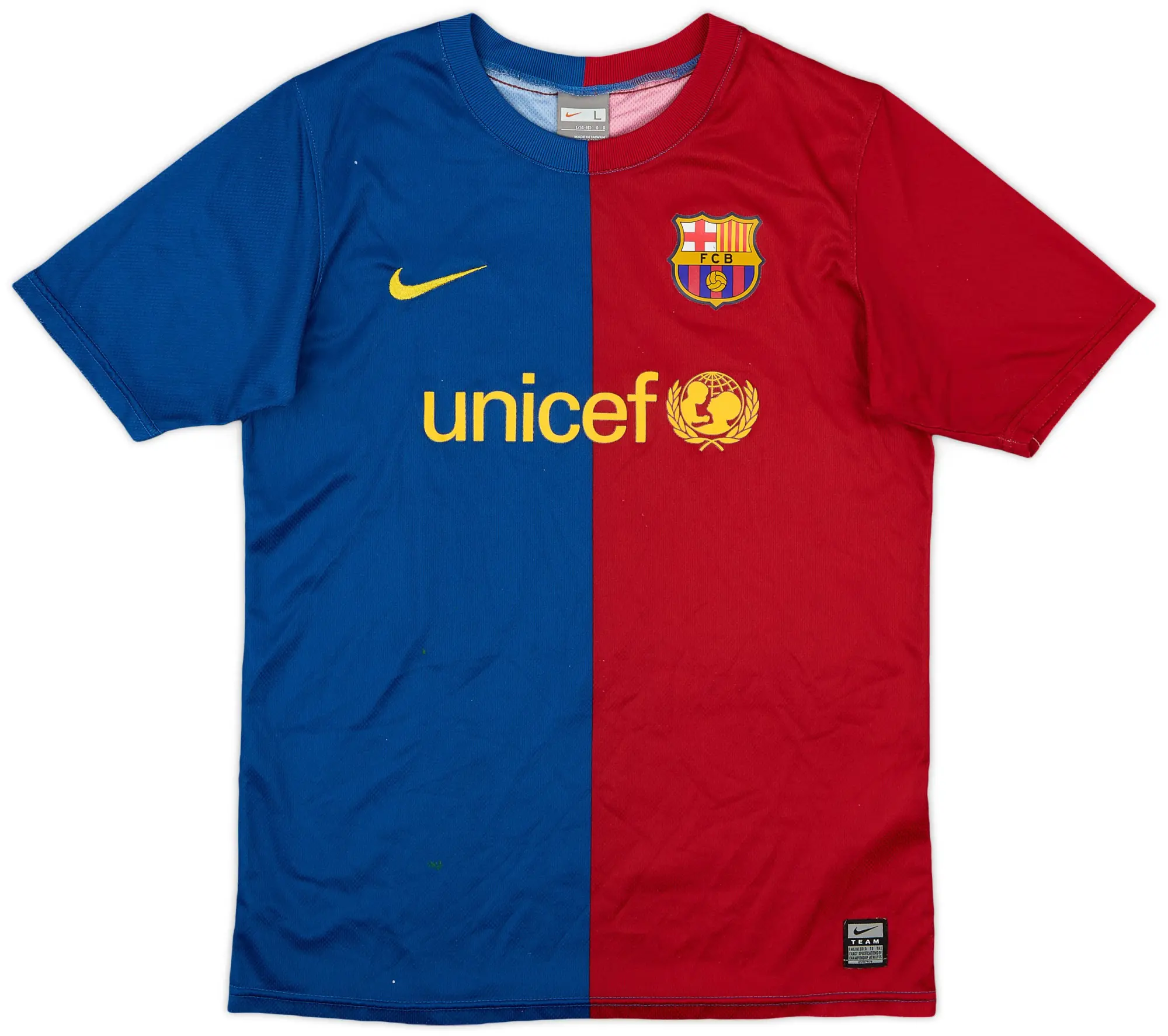 Nike 2008-09 Barcelona Basic Home Shirt - 5/10 - (L.Boys)