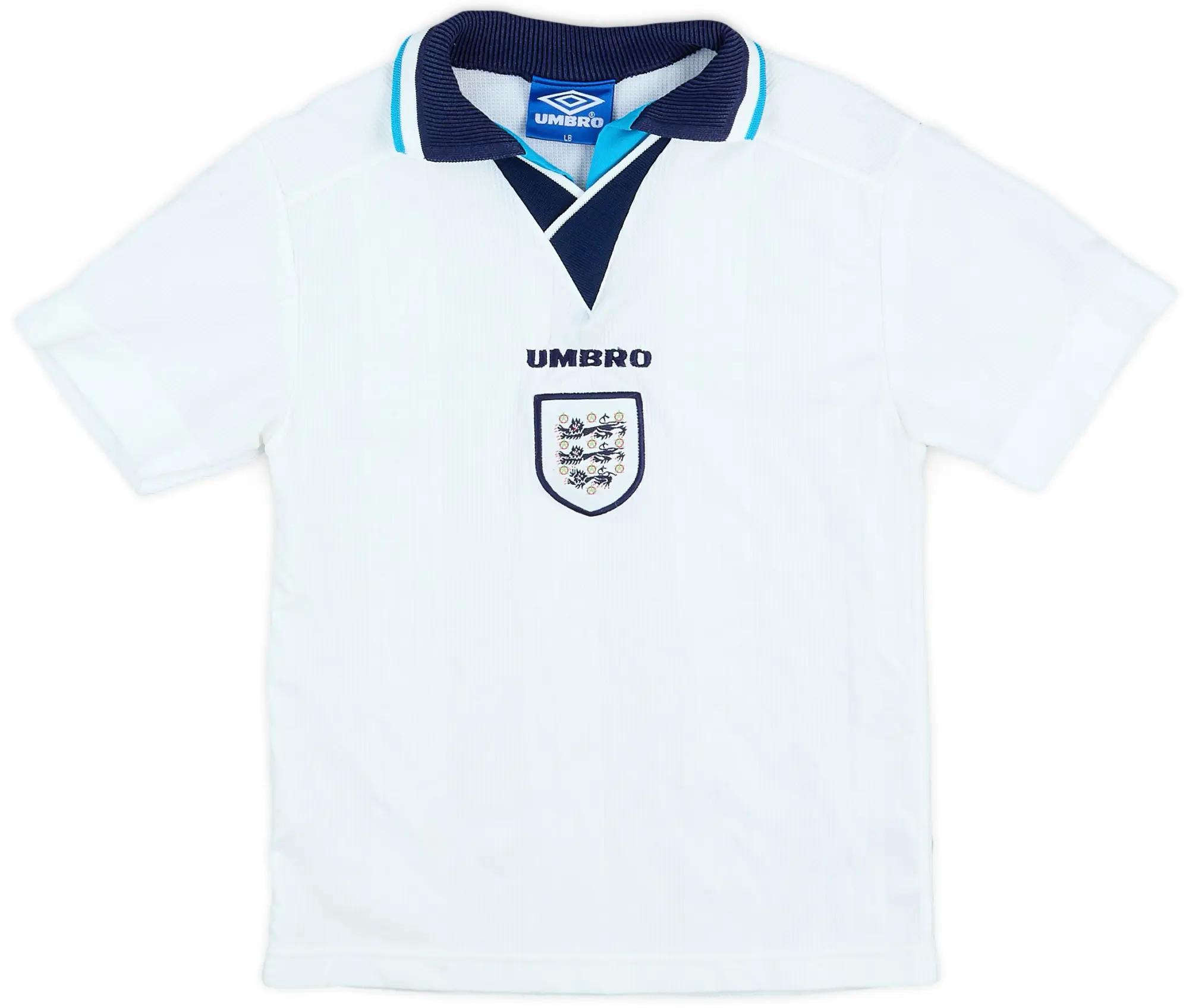 Umbro 1995-97 England Home Shirt - 7/10 - (L.Boys)