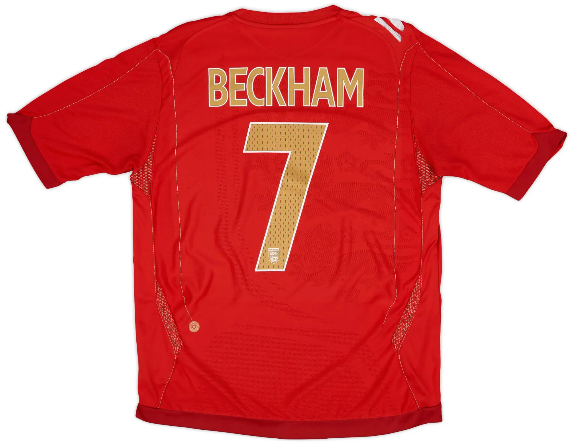 Umbro 2006-08 England Away Shirt Beckham #7 - 6/10 - (L)
