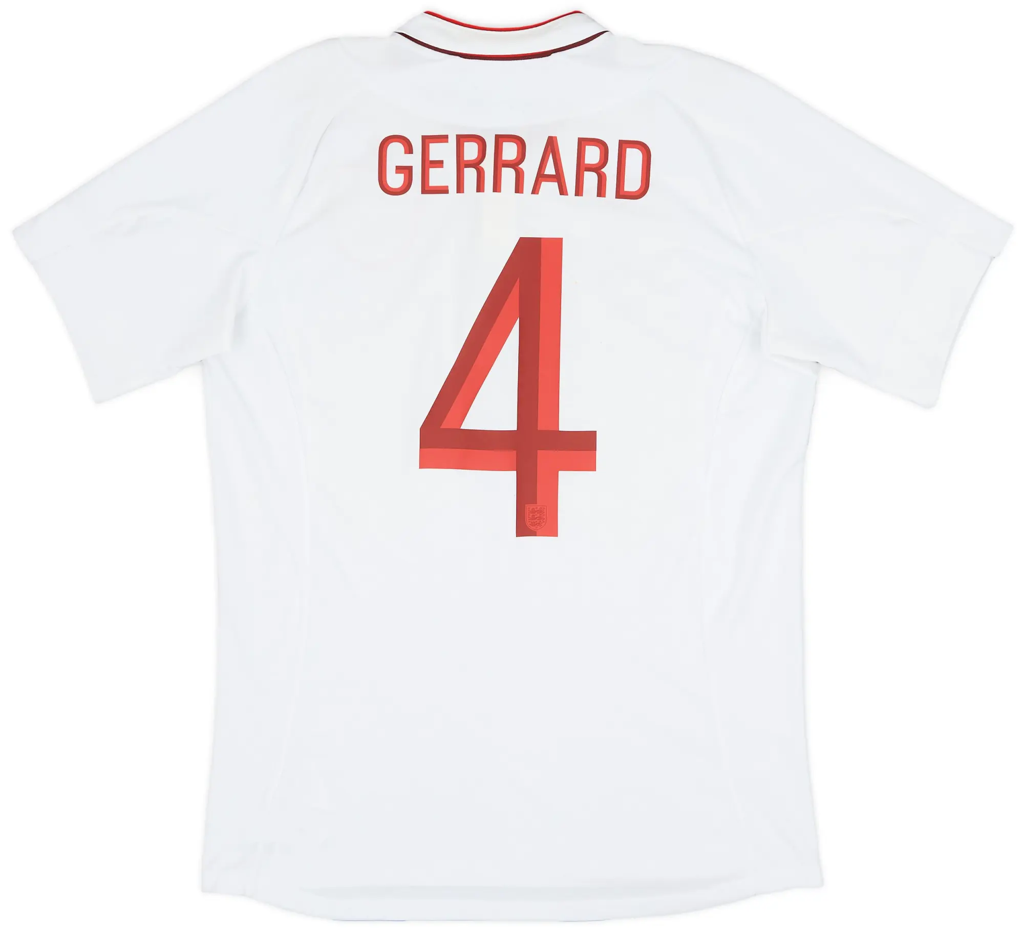 Umbro 2012-13 England Home Shirt Gerrard #4 - 6/10 - (M)