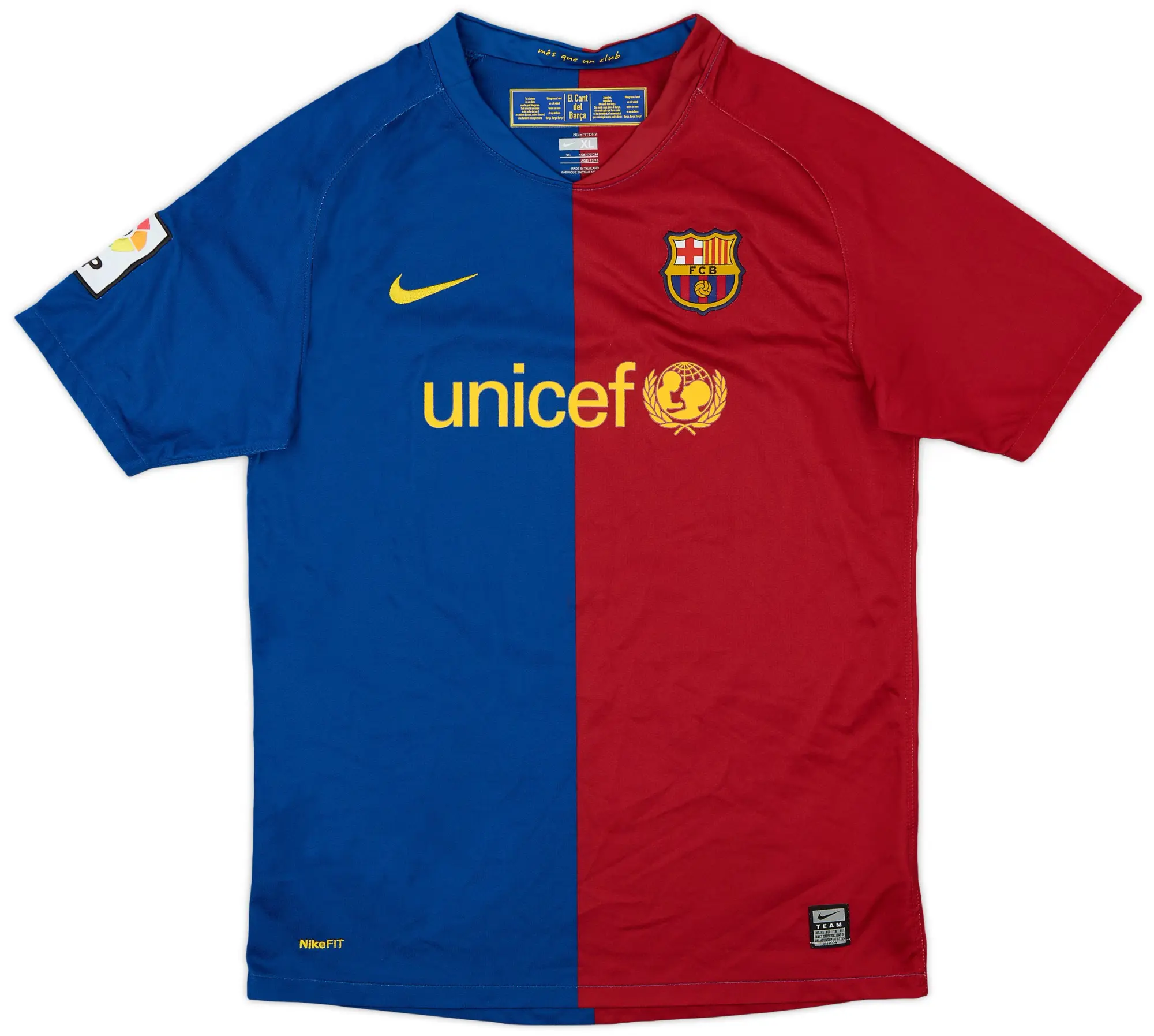 Nike 2008-09 Barcelona Home Shirt - 9/10 - (XL.Boys)