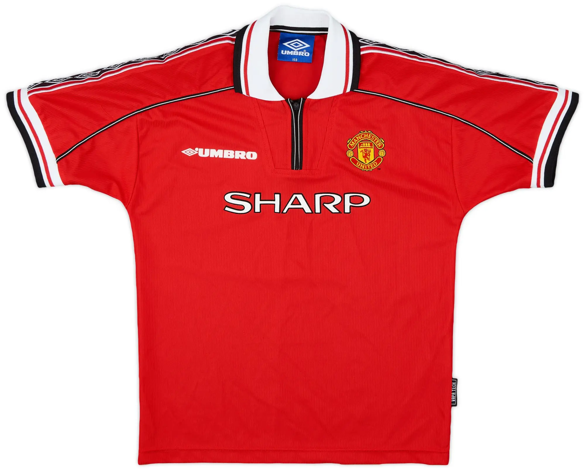 Umbro 1998-00 Manchester United Home Shirt - 8/10 - (L.Boys)