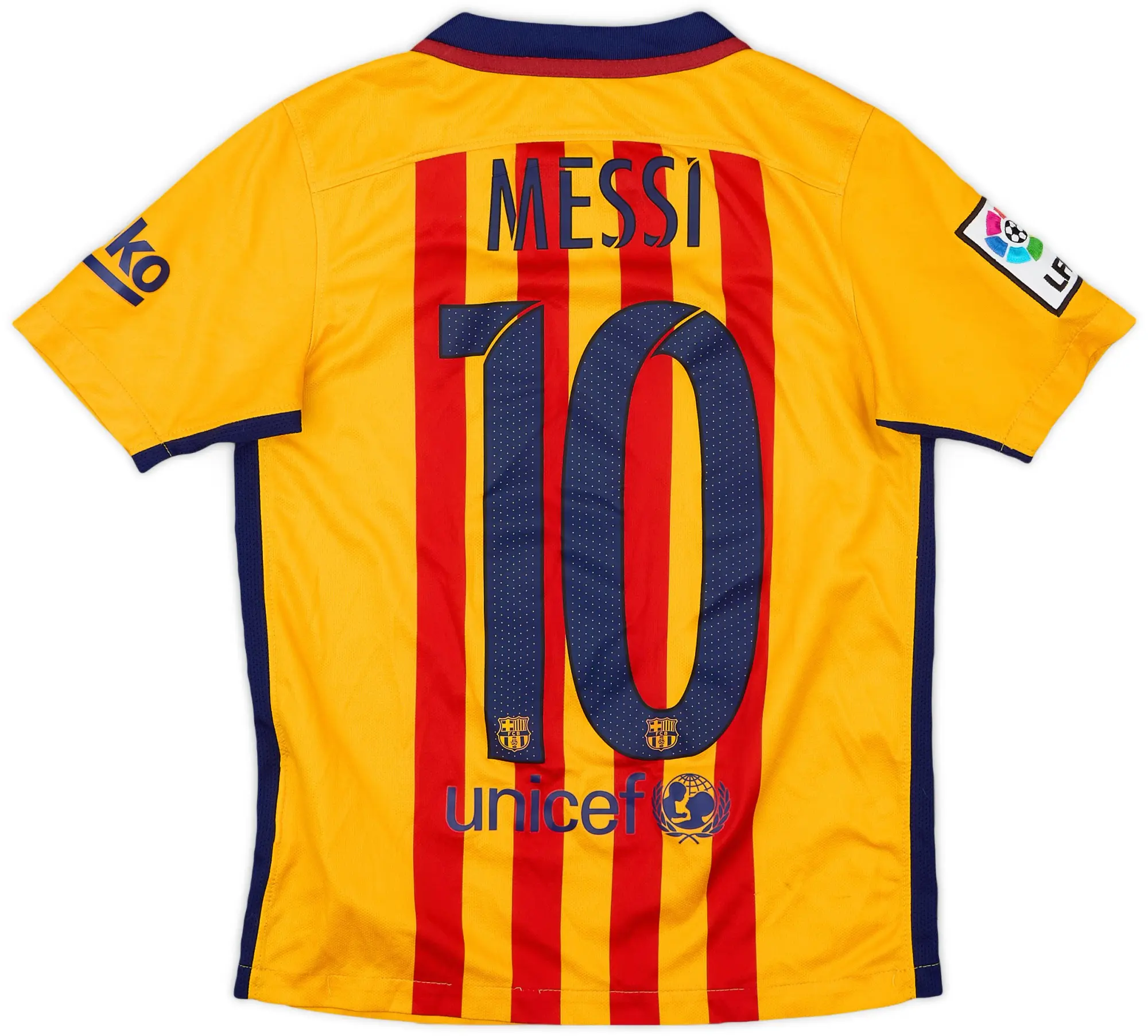 Nike 2015-16 Barcelona Away Shirt Messi #10 - 8/10 - (S.Boys)