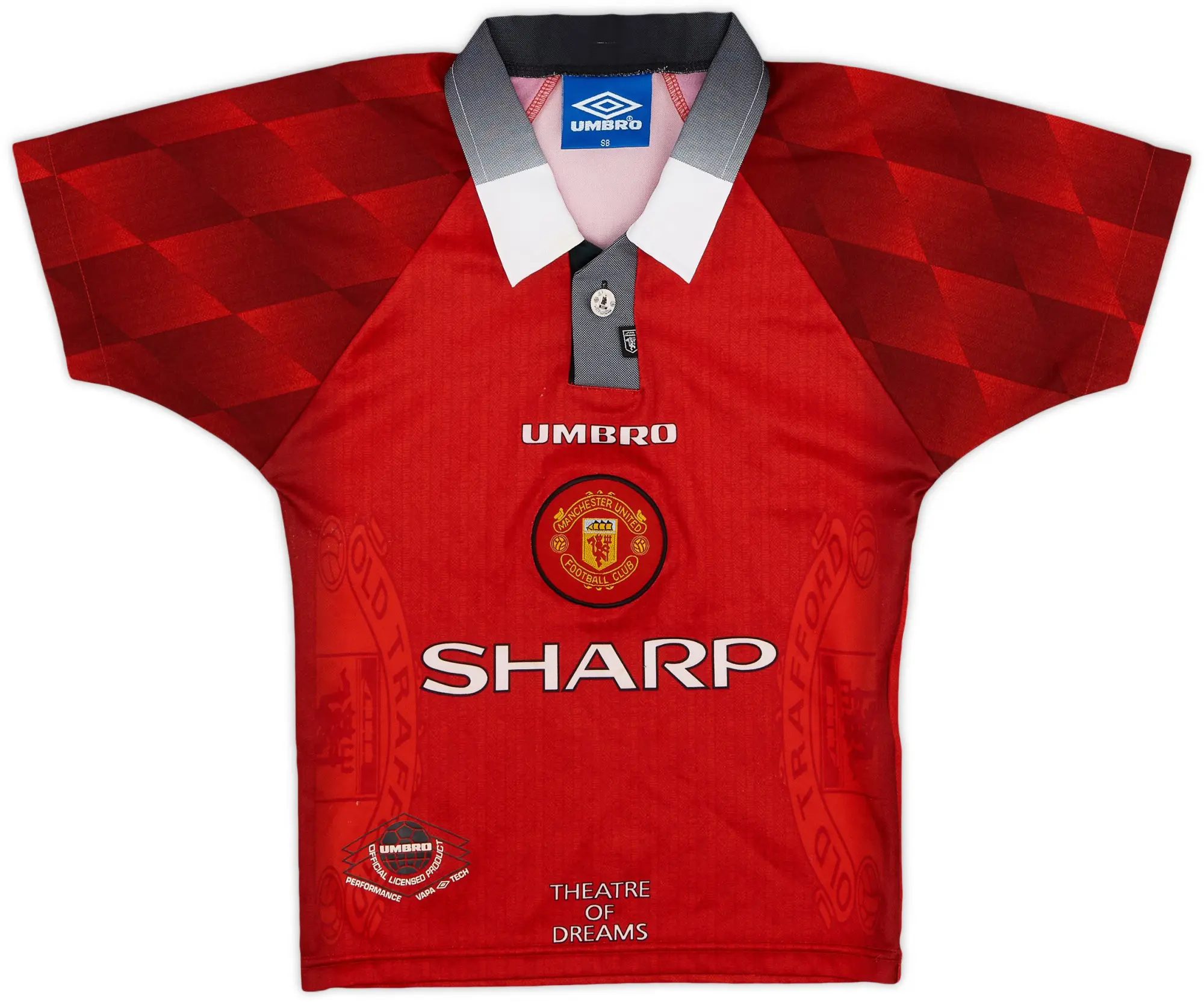 Umbro 1996-98 Manchester United Home Shirt - 8/10 - (S.Boys)