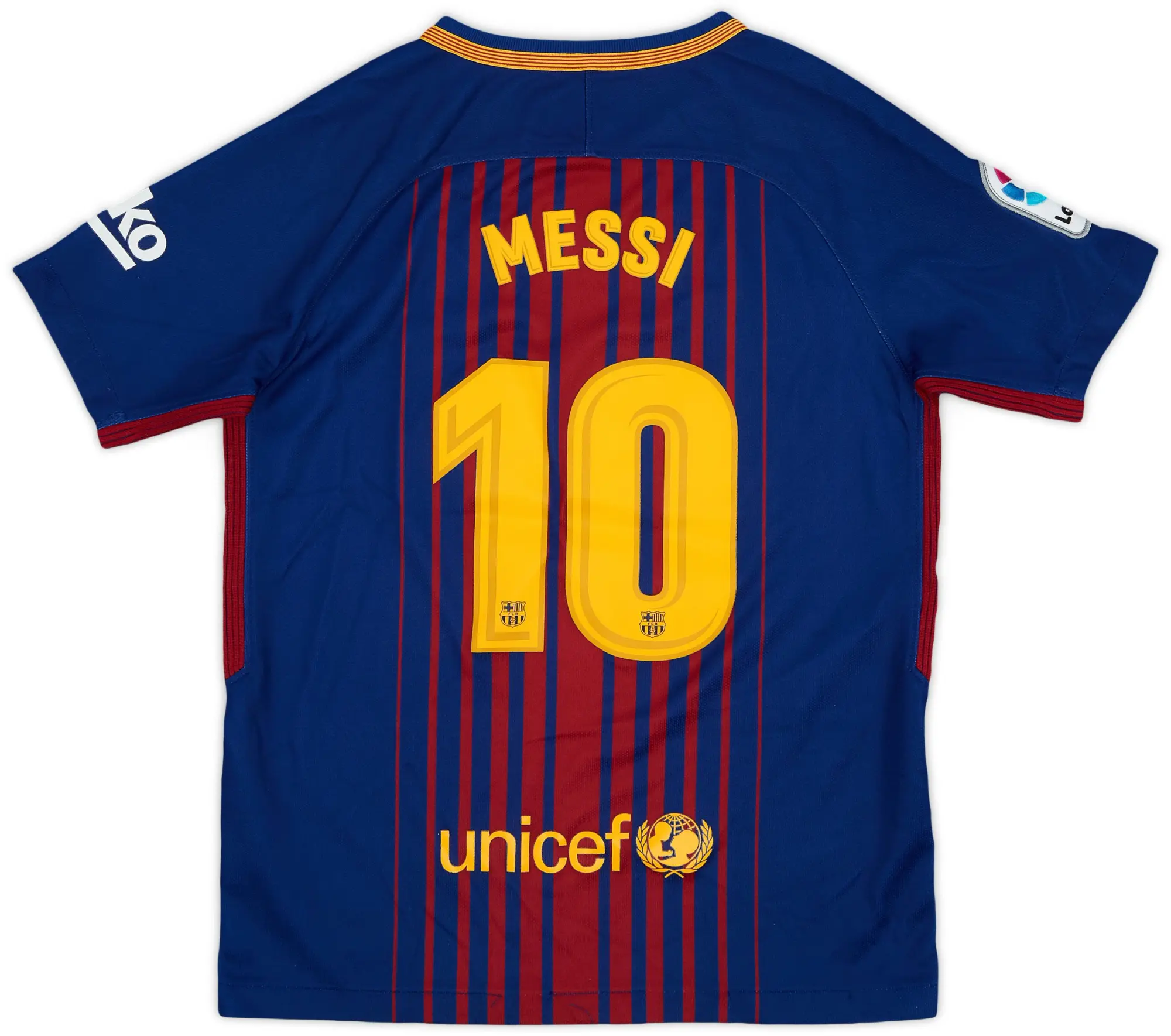 Nike 2017-18 Barcelona Home Shirt Messi #10 - 7/10 - (M.Boys)