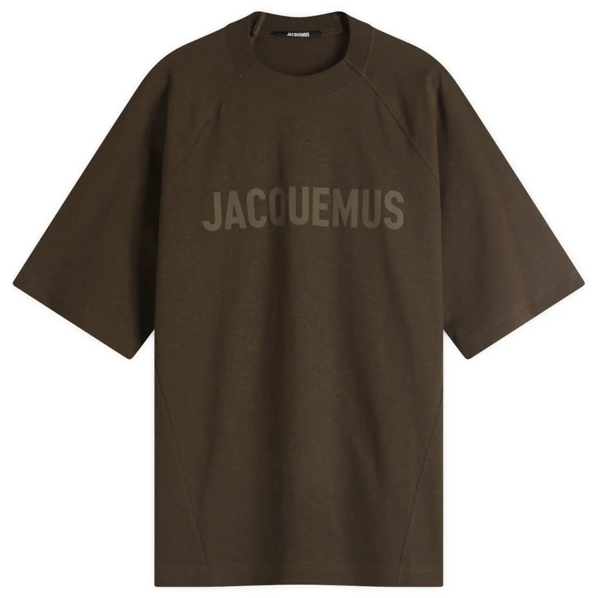 Jacquemus Men's Typo Chest Logo T-Shirt Multi-Brown