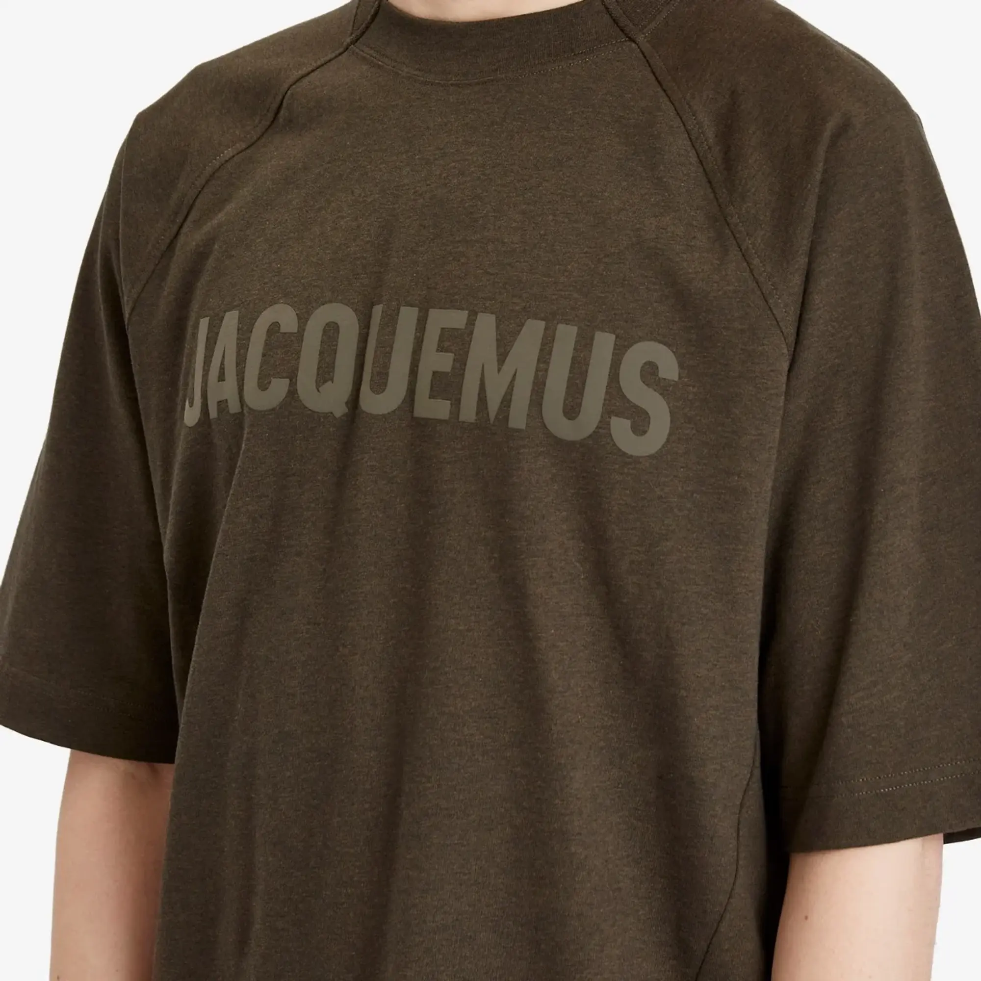 Jacquemus Men's Typo Chest Logo T-Shirt Multi-Brown
