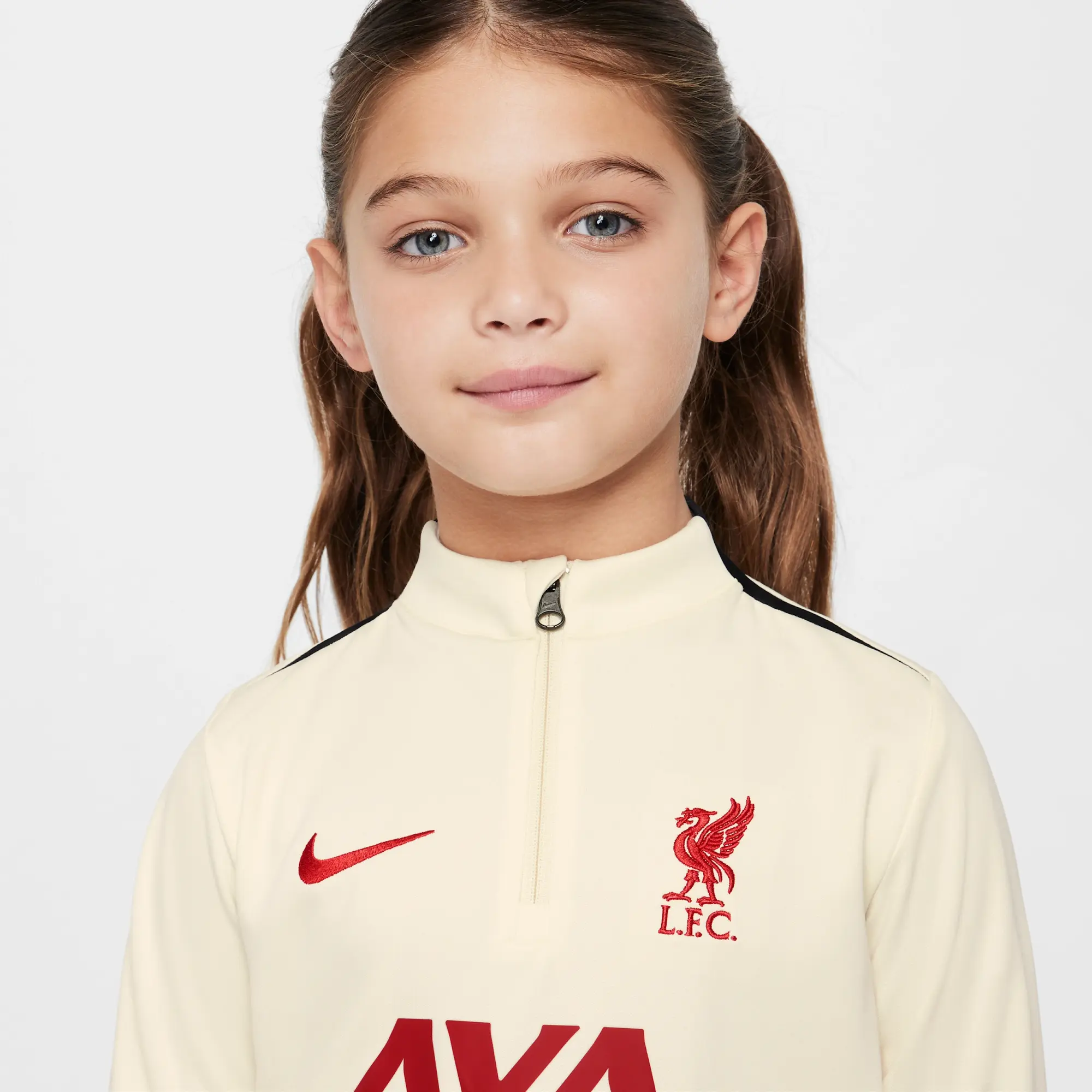 Liverpool F.C. Academy Pro Special Edition Younger Kids' Nike Dri-FIT Football Drill Top - White - Polyester