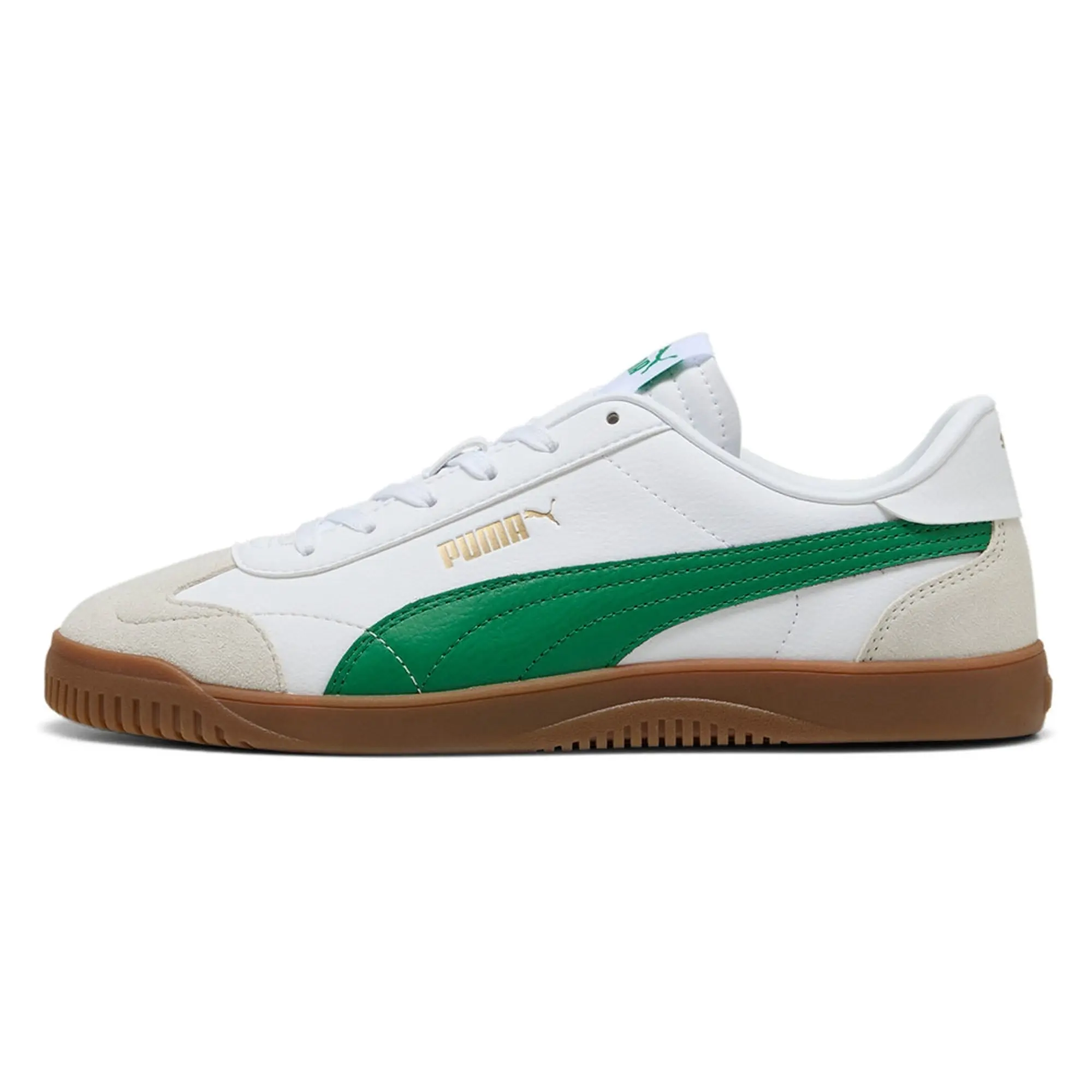 PUMA Club 5v5 Lace Up Trainers, White/Green