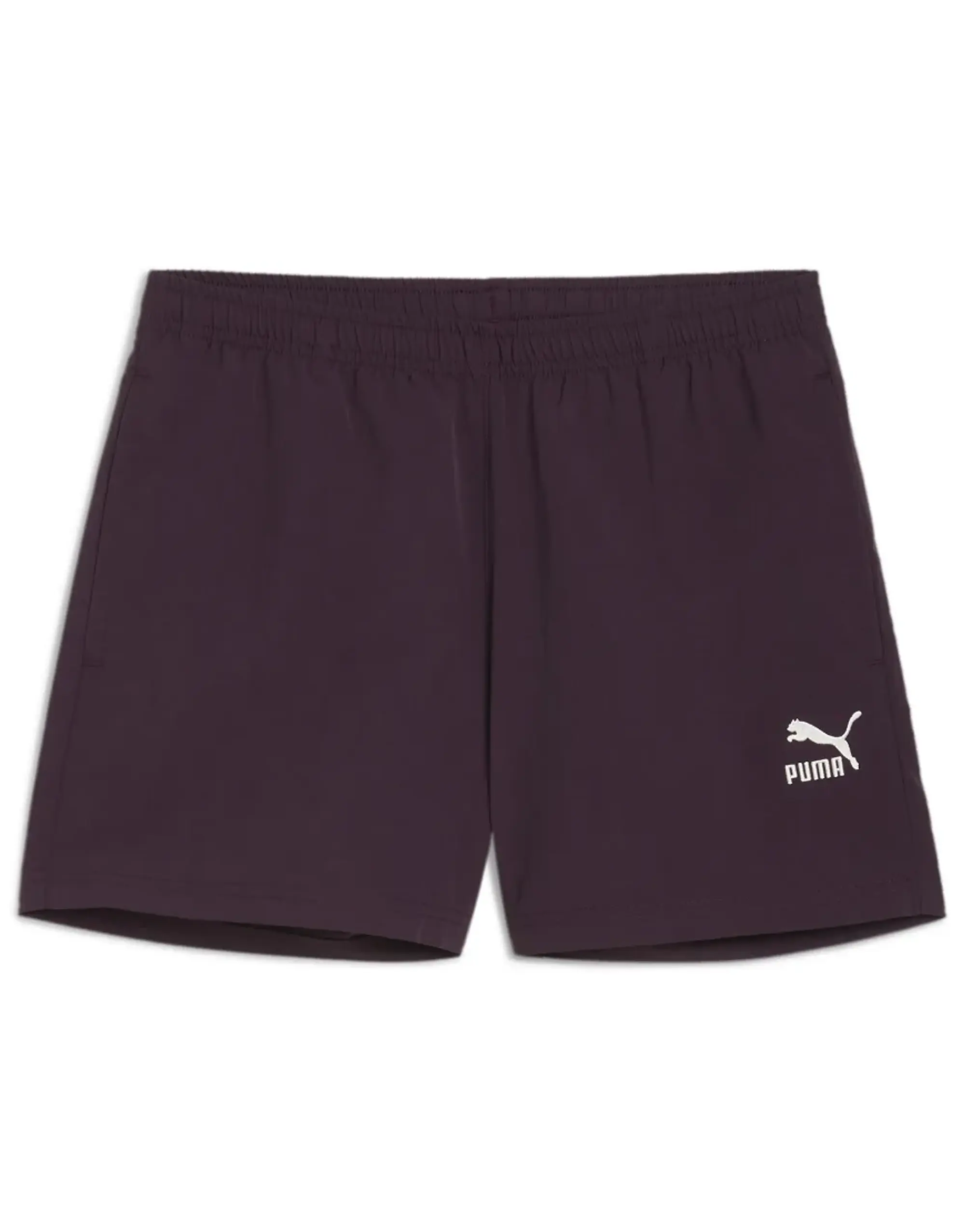 Puma Classics A-Line Shorts In Midnight Plum-Red