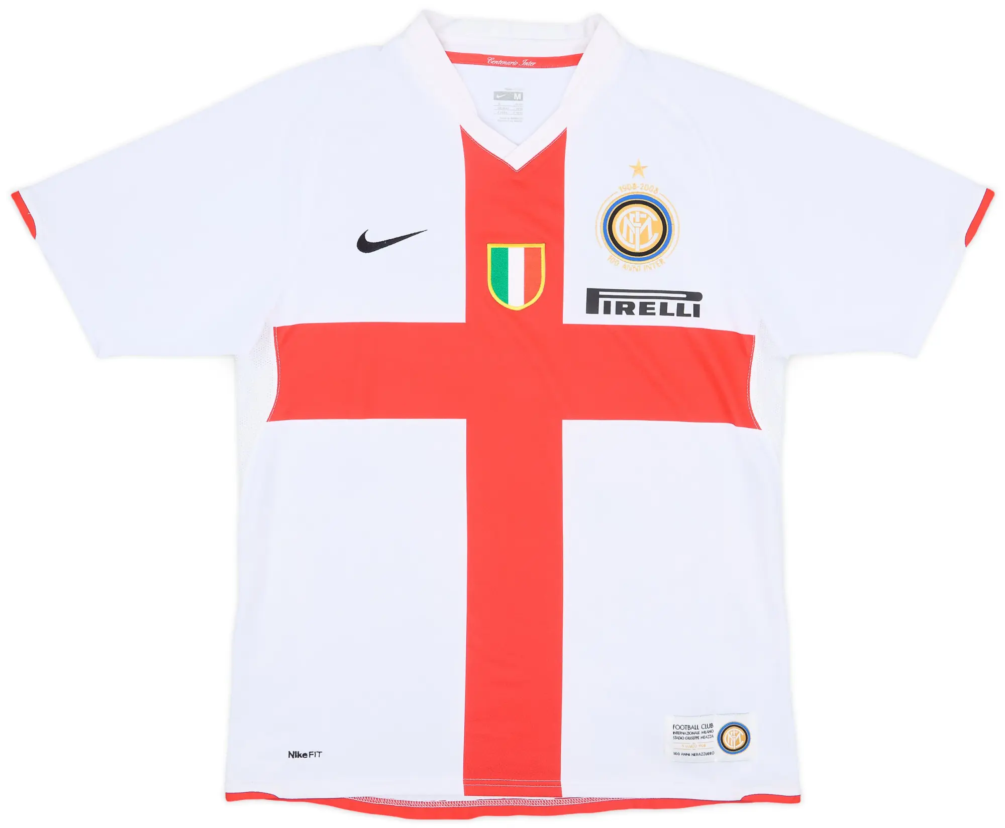 Nike 2007-08 Inter Milan Centenary Away Shirt - 7/10 - (M)