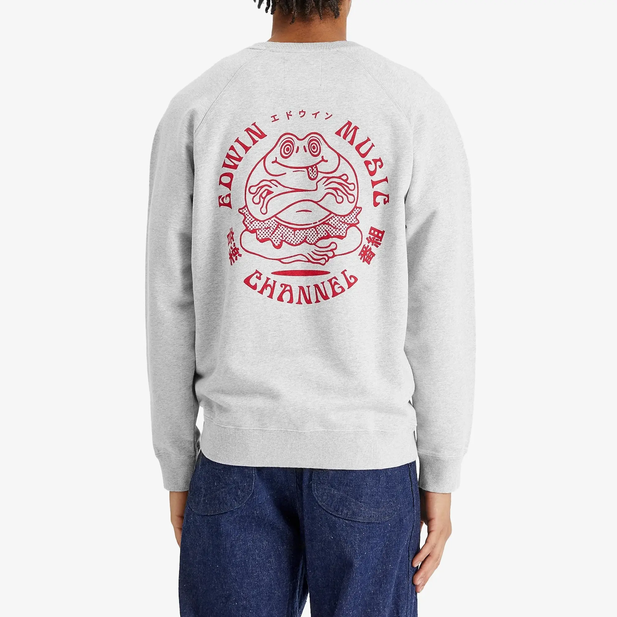 Edwin Men's Music Channel Crew Sweat Grey Marl