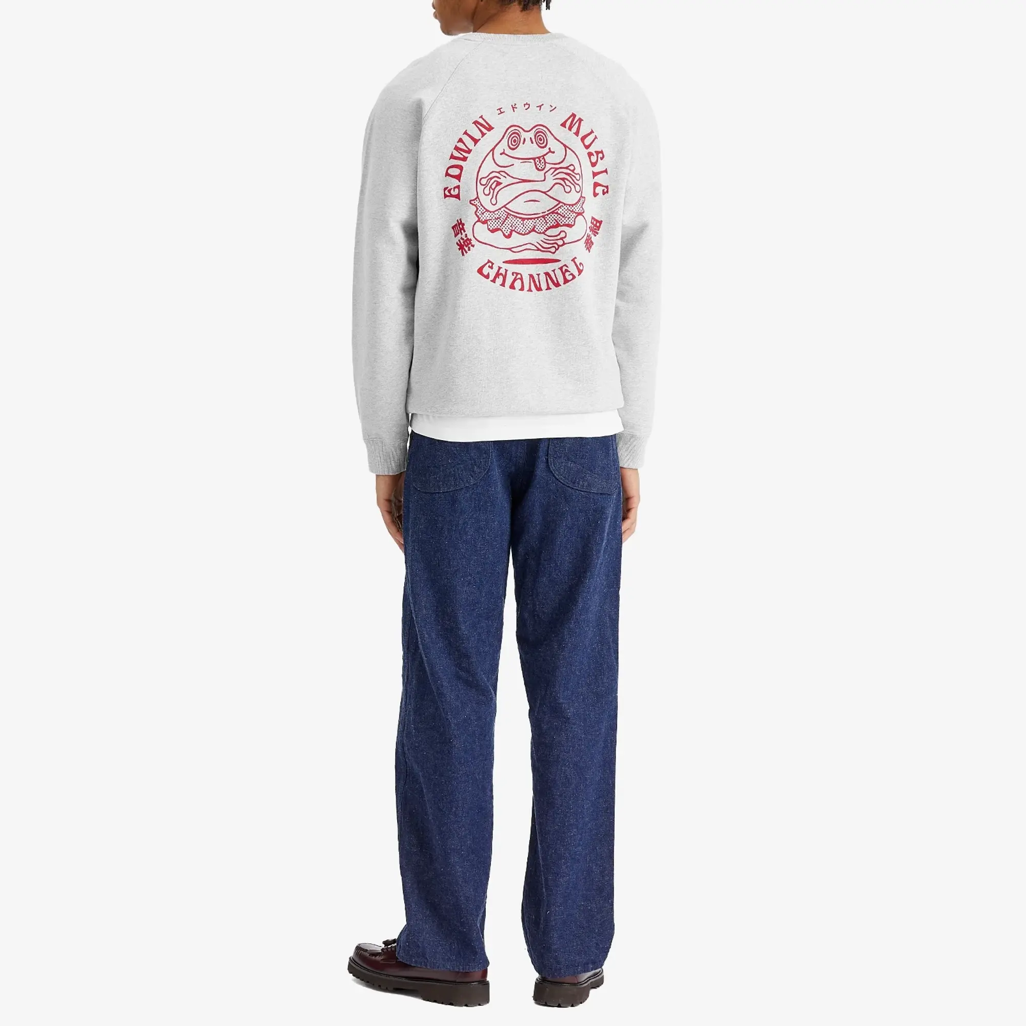 Edwin Men's Music Channel Crew Sweat Grey Marl