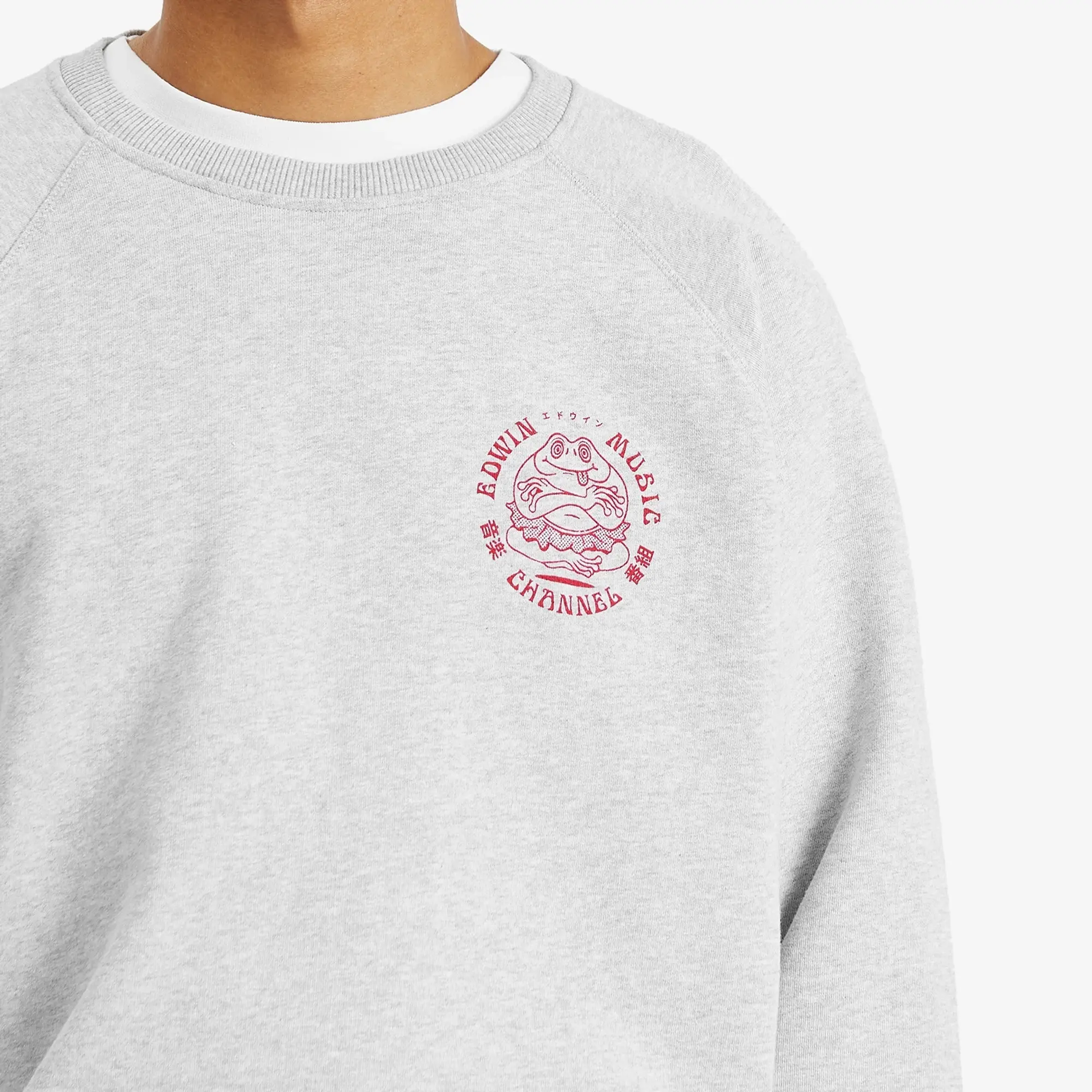 Edwin Men's Music Channel Crew Sweat Grey Marl